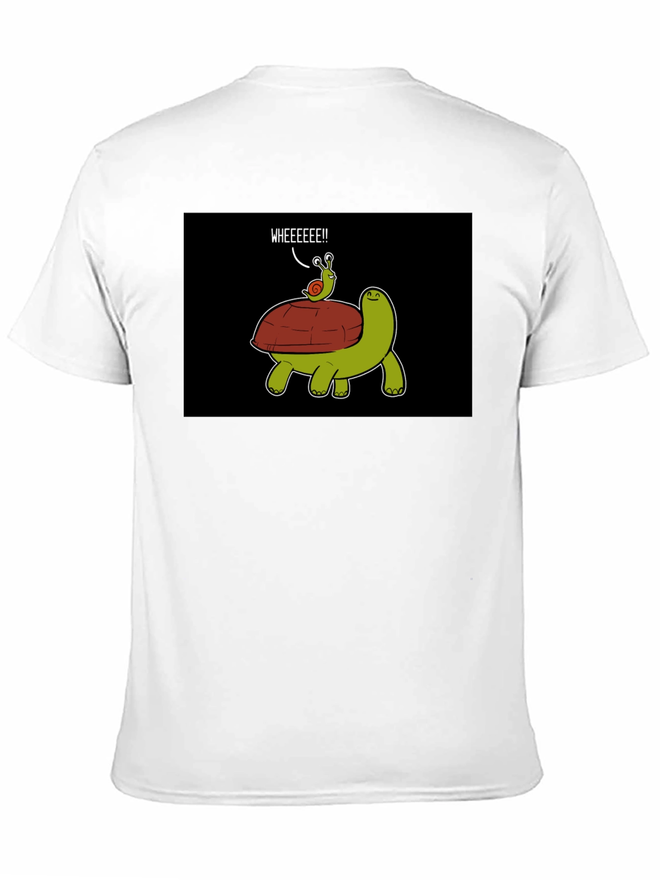 Black Funny Snail Riding Turtle T-Shirt view 11