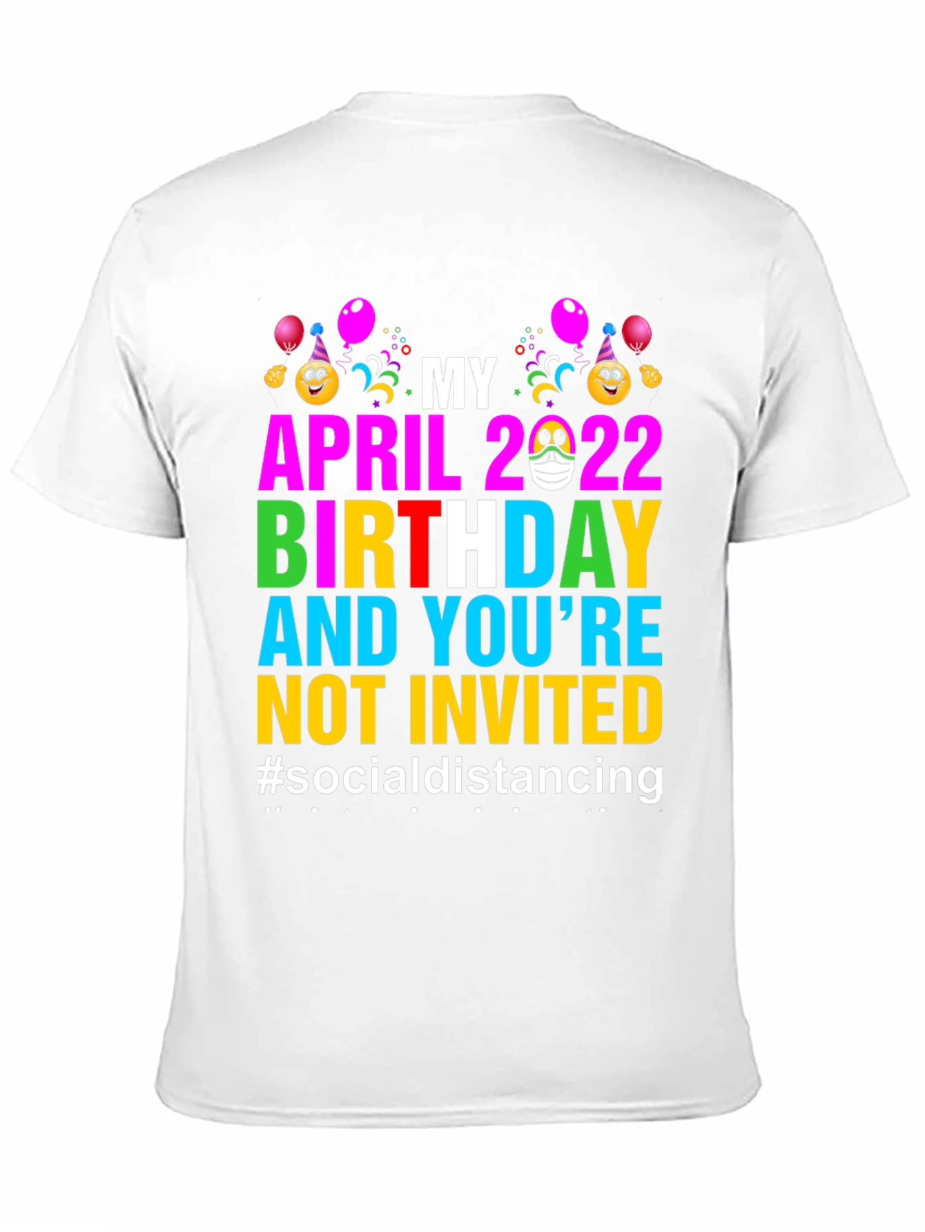 Black Funny Social Distancing Birthday T-Shirt view 11