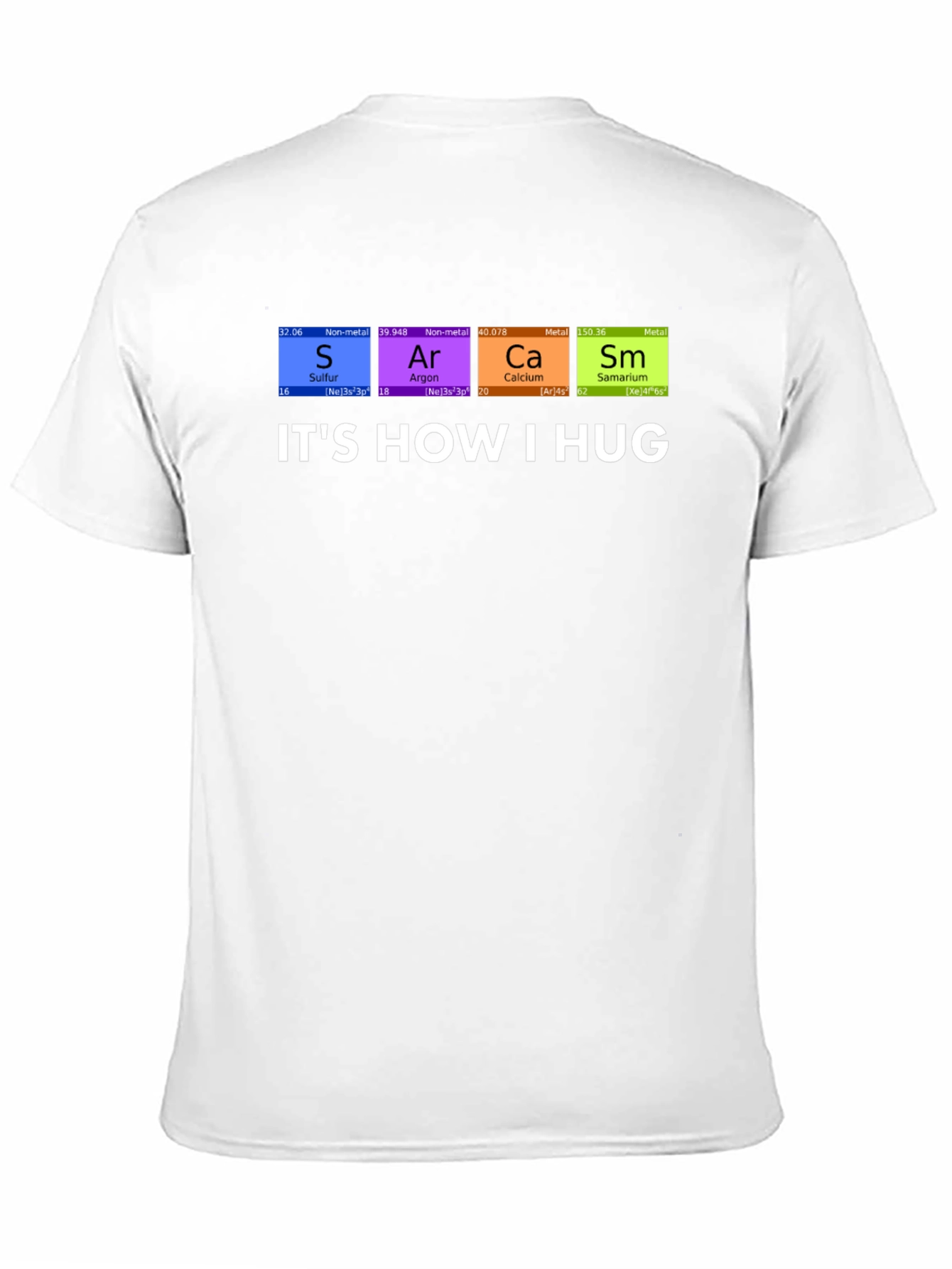 Black It's How I Hug Chemistry Pun T-Shirt view 11