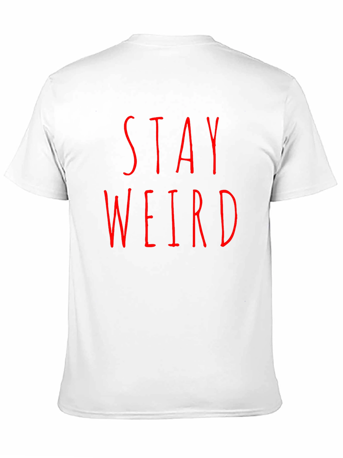 Black Stay Weird Black Tee - Edgy Graphic T-Shirt view 11