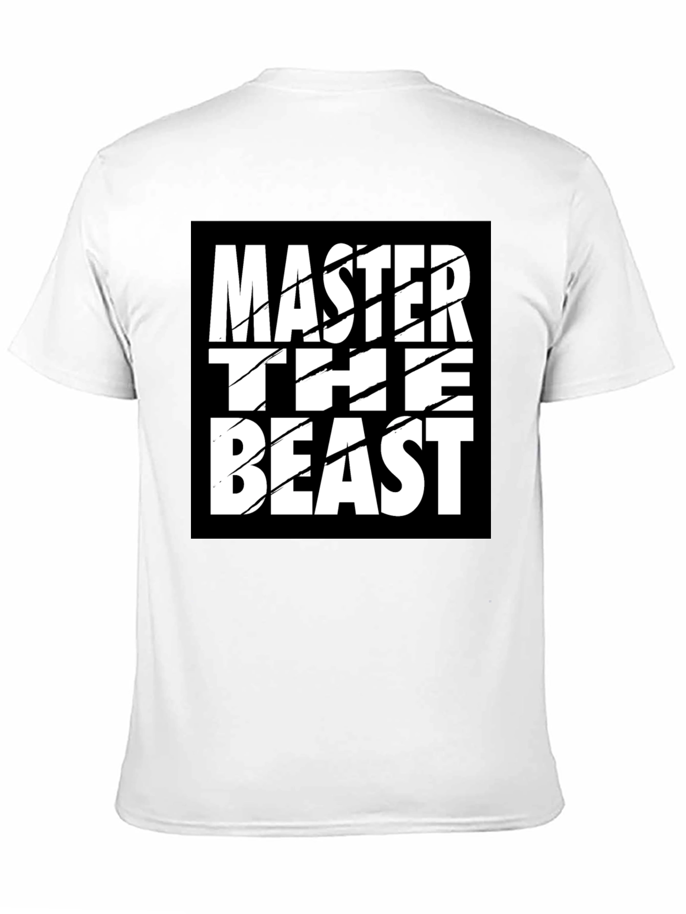 Black Master the Beast Black Graphic Tee Shirt view 11