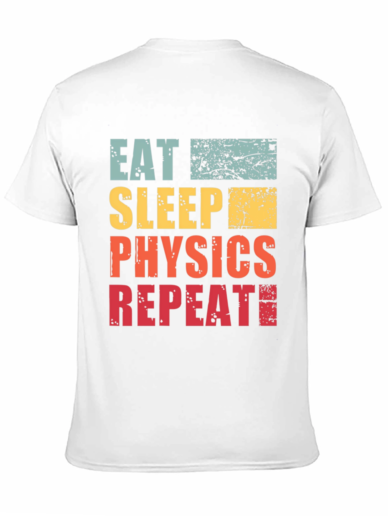 Black Eat Sleep Physics Repeat T-Shirt - Black Cotton Tee view 11