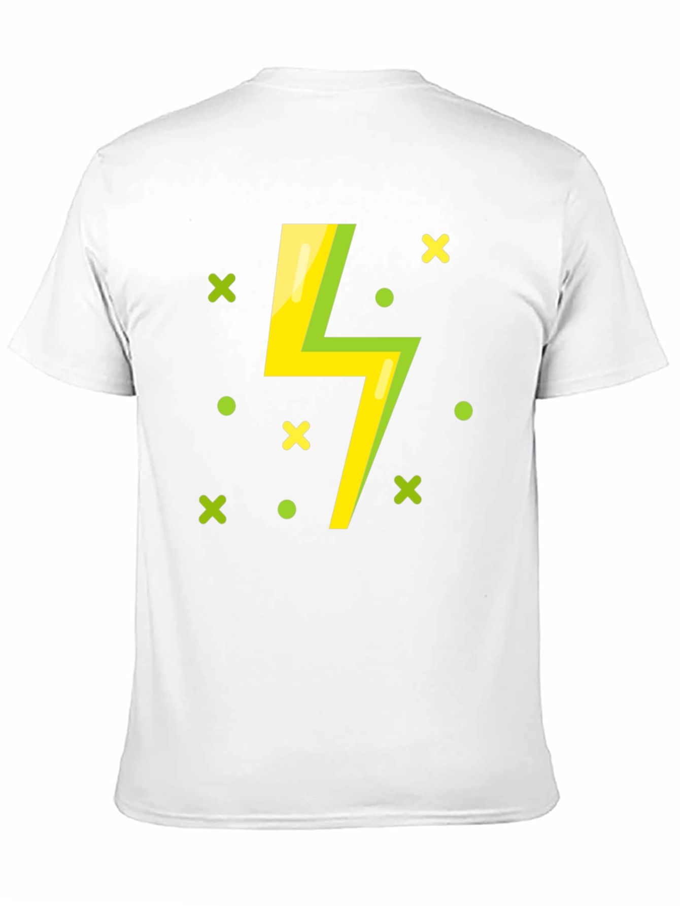 Black Lightning Bolt Graphic T-Shirt - Black Cotton Tee view 11