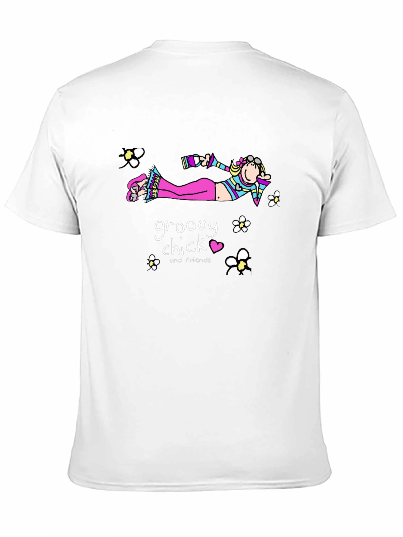 Black Groovy Chick Black Cotton Tee view 11