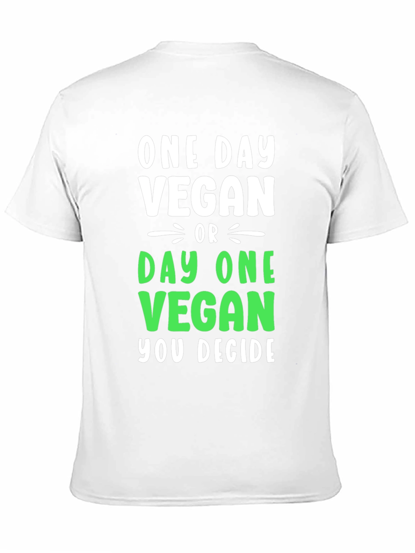 Black One Day Vegan T-Shirt - Decide Today! view 11