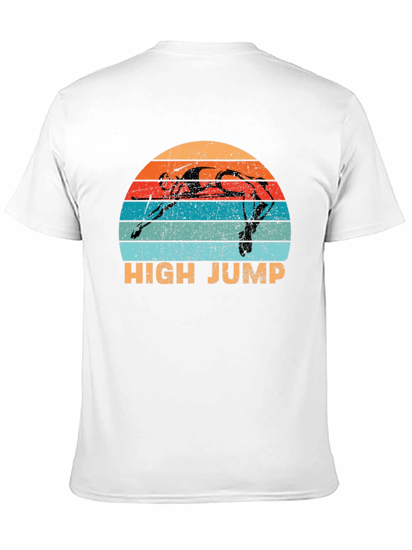 Black High Jump Retro Sunset Graphic Tee - Sport Shirt view 11