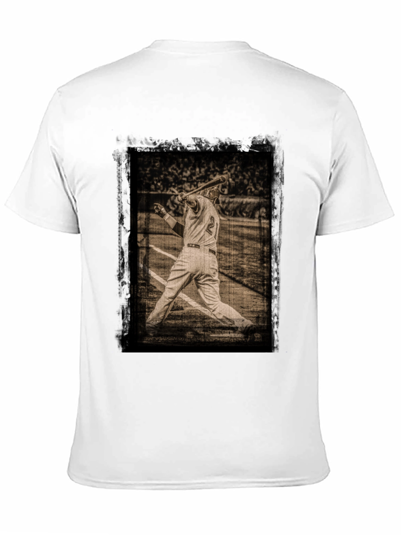 Black Vintage Baseball Player Graphic Tee view 11