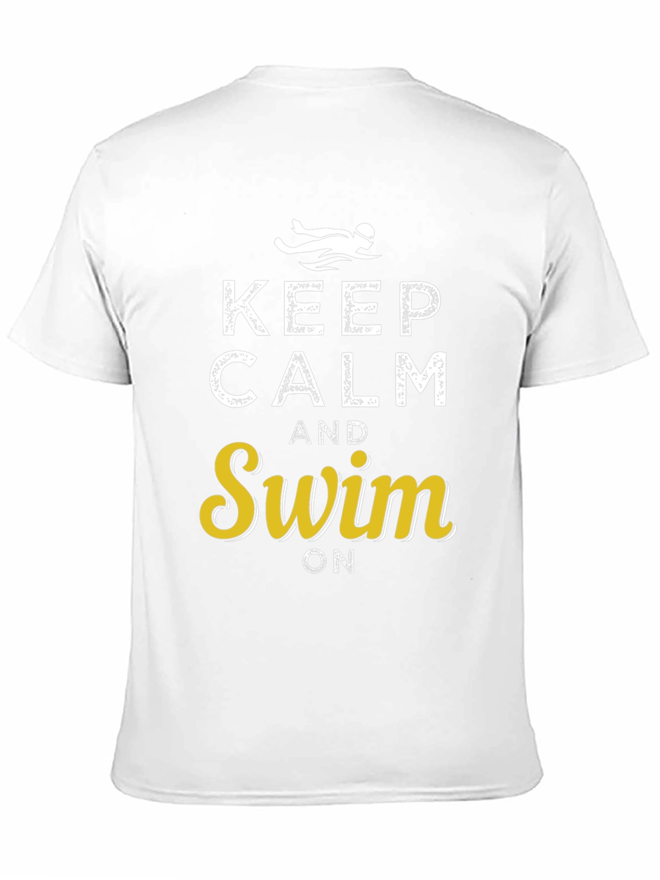 Black Keep Calm and Swim On Graphic Tee view 11