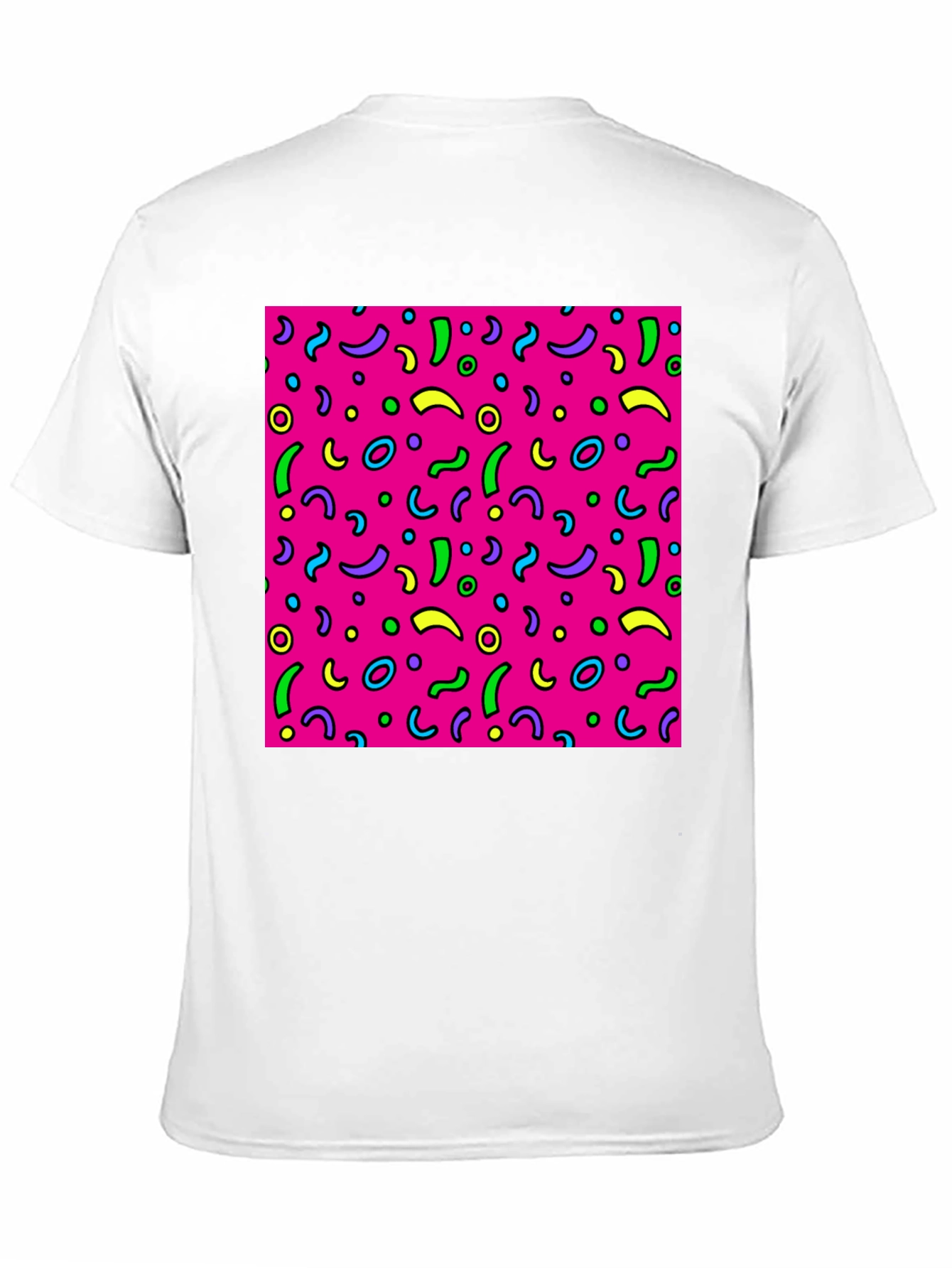 Black Retro 90s Pattern T-Shirt view 11