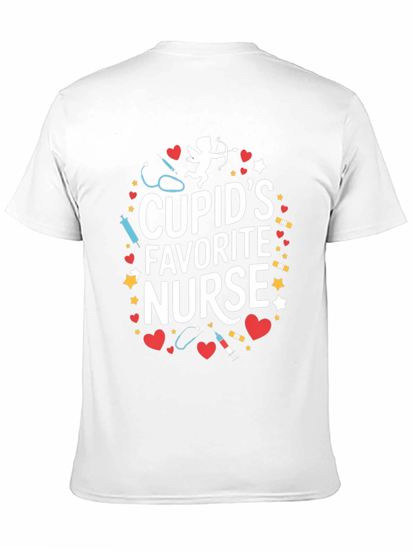 Black Cupid's Favorite Nurse T-Shirt - Valentine's Day view 11