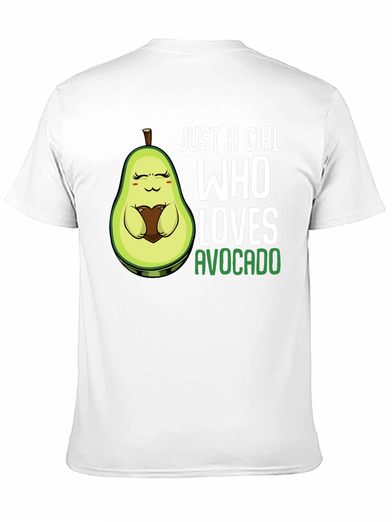 Black Just a Girl Who Loves Avocado Black T-Shirt view 11