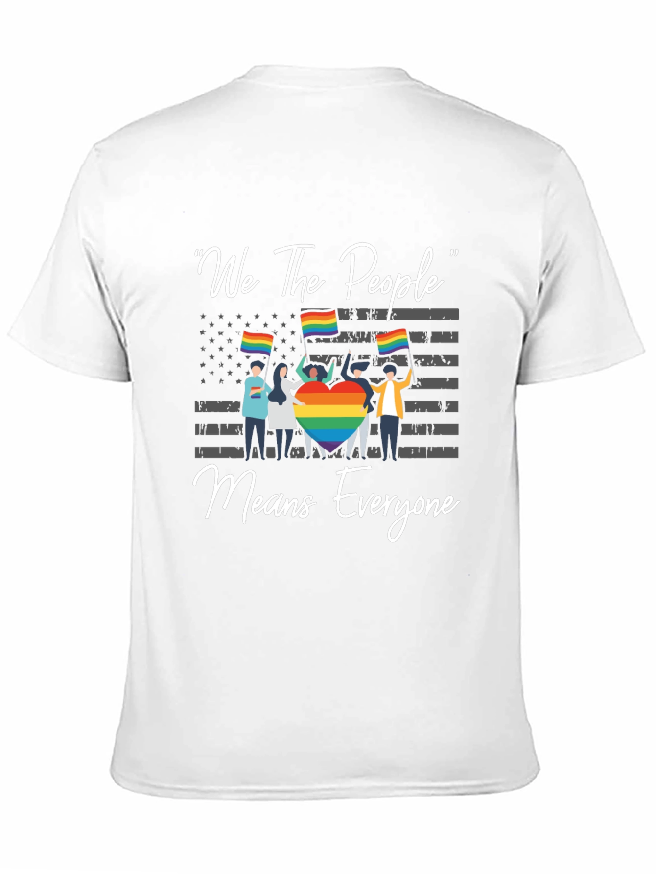 Black We The People Means Everyone T-Shirt view 11