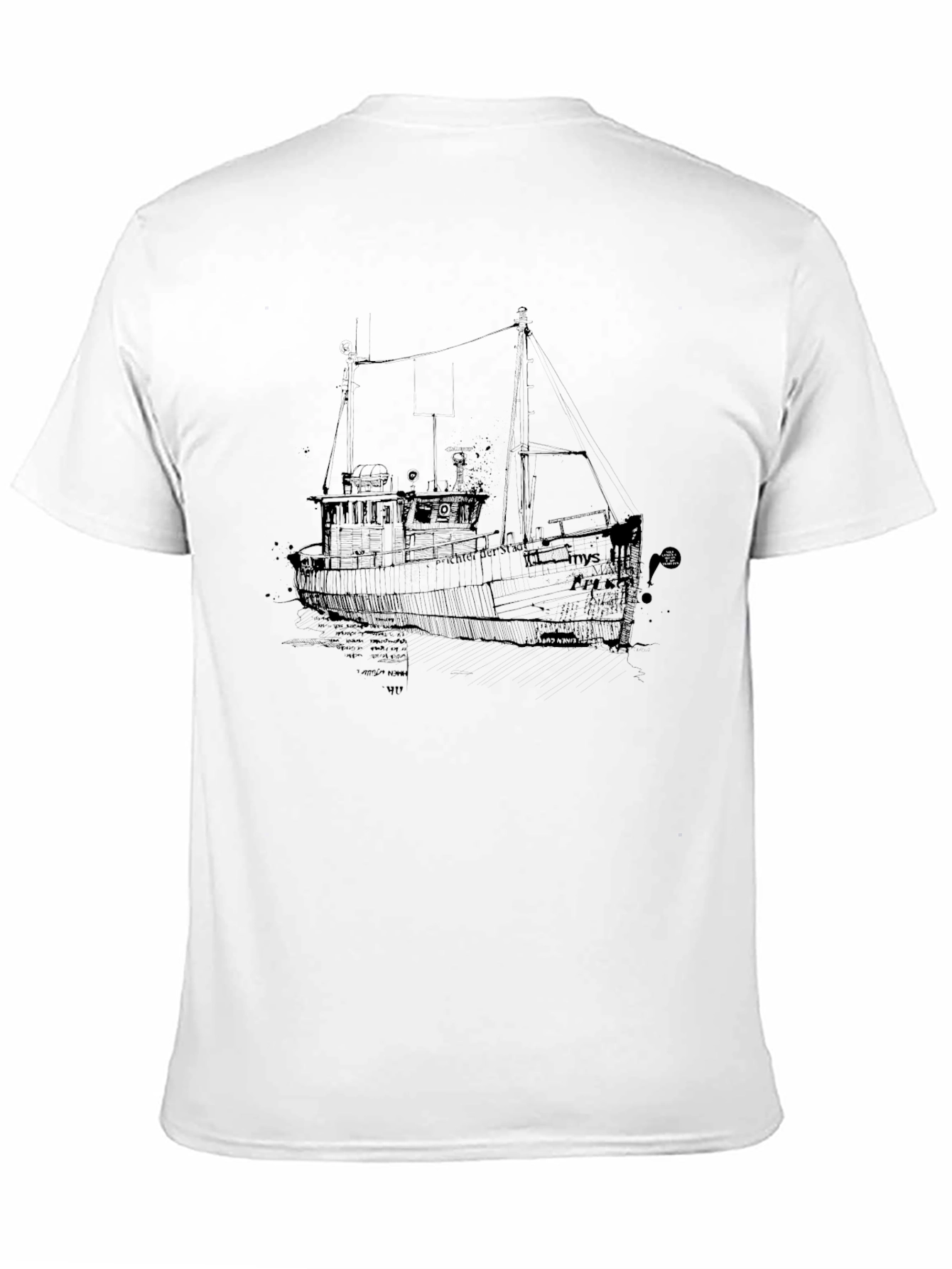 Black Black Boat Graphic Tee view 11