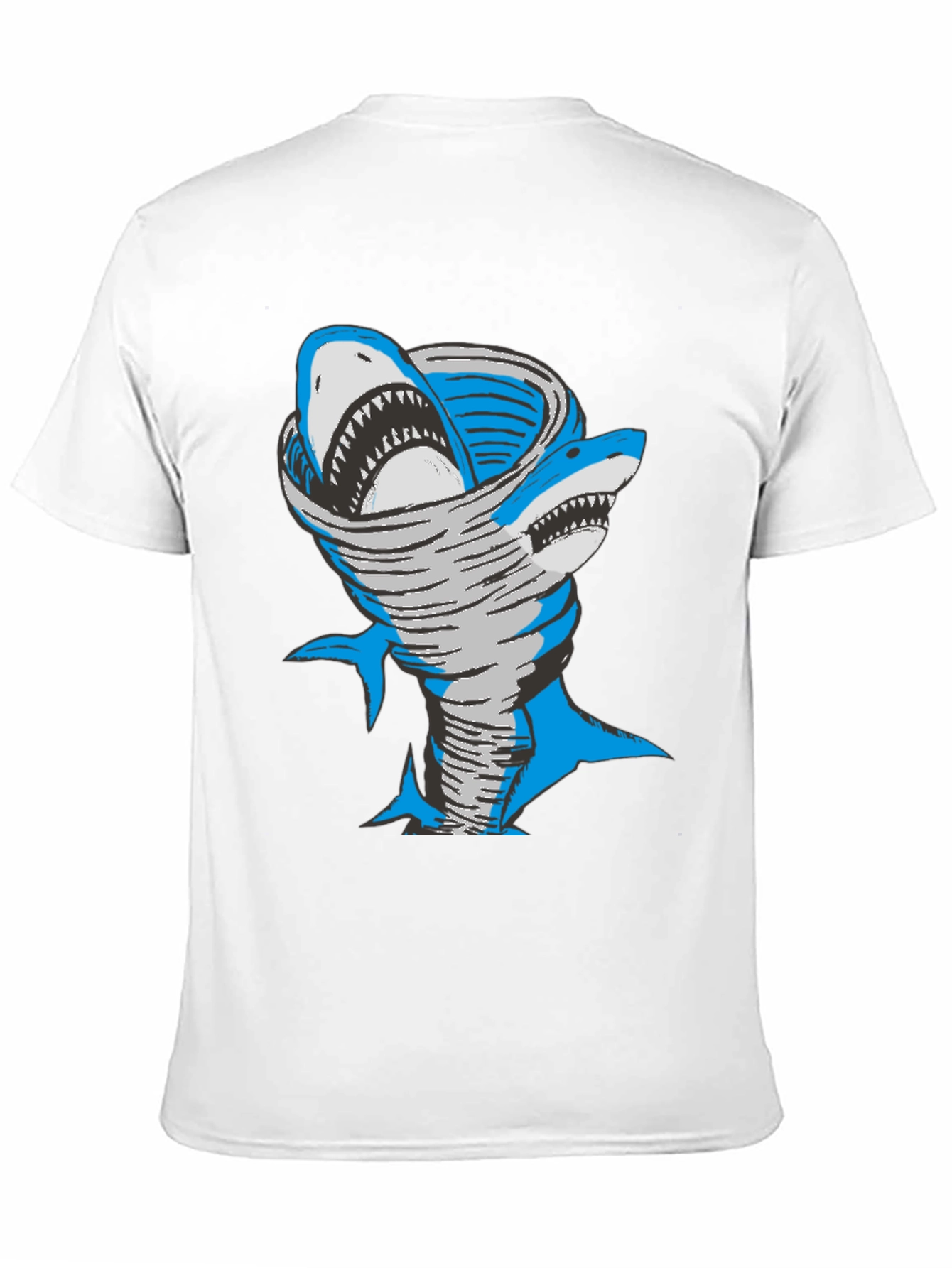 Black Shark Tornado Graphic Tee - Black Cotton Blend view 11