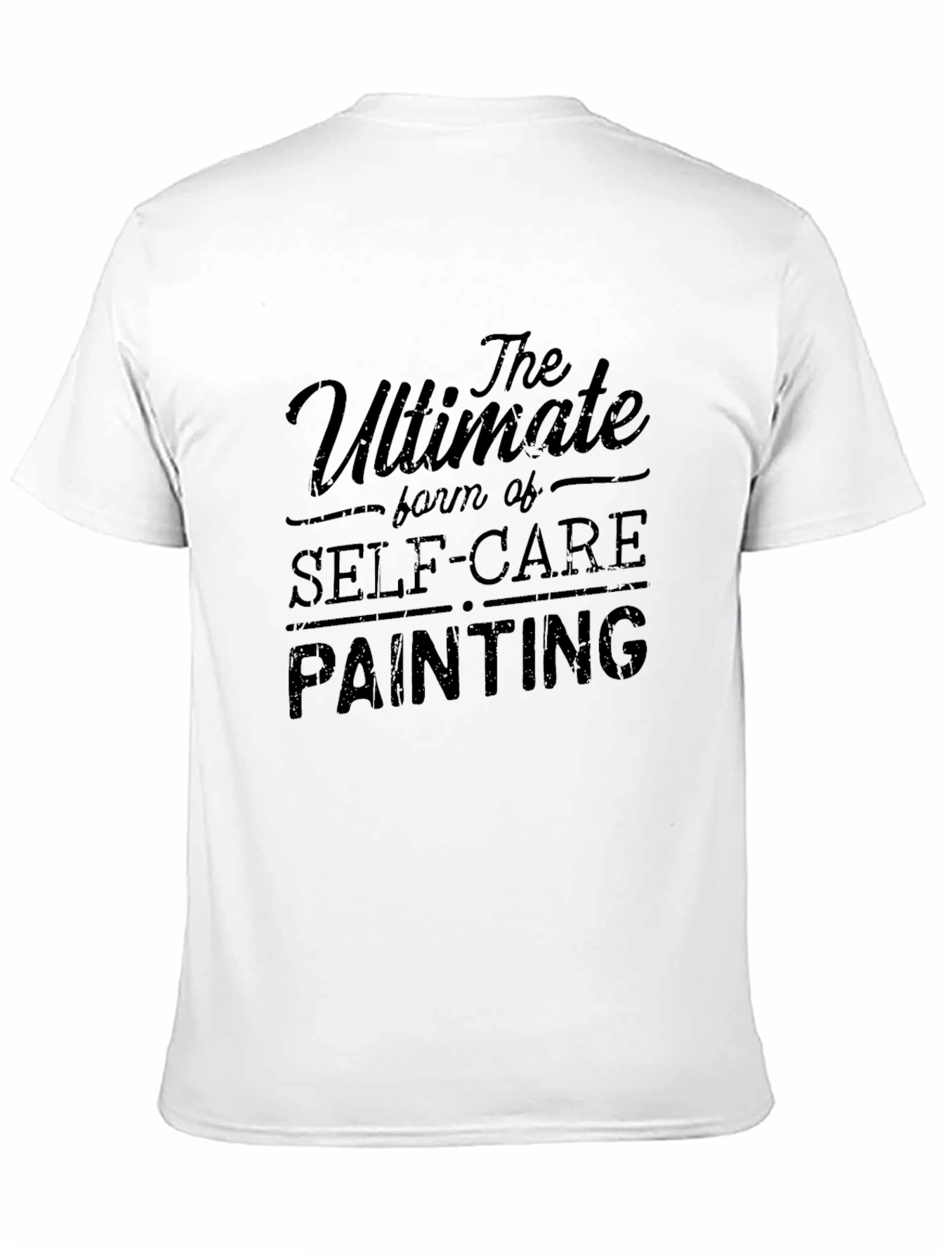 Black Ultimate Self-Care Painting Black T-Shirt view 11