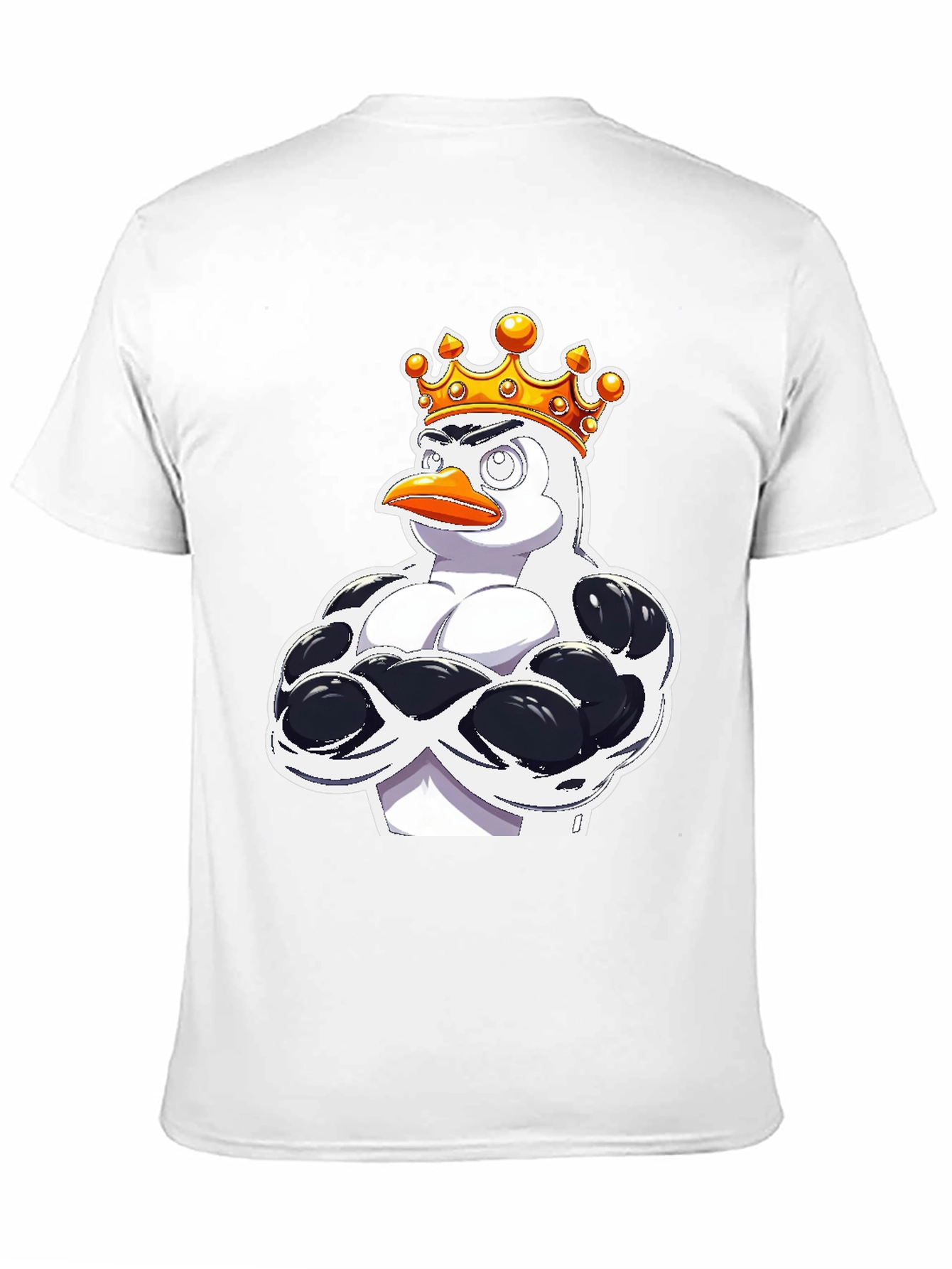 Black Penguin King Graphic T-Shirt - Black Cotton Tee view 11