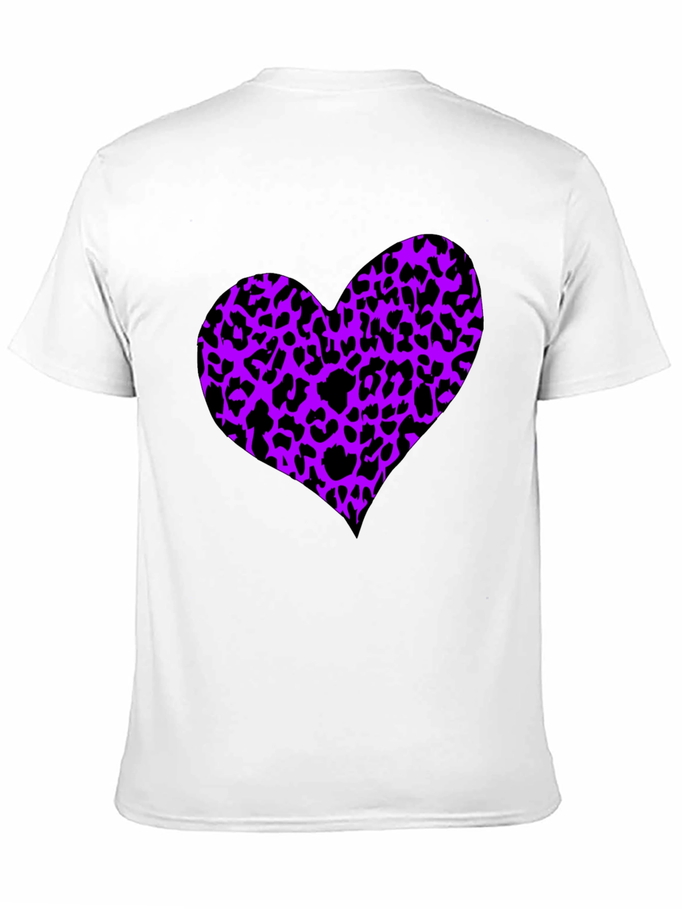 Black Leopard Print Heart Tee - Trendy Graphic T-Shirt view 11
