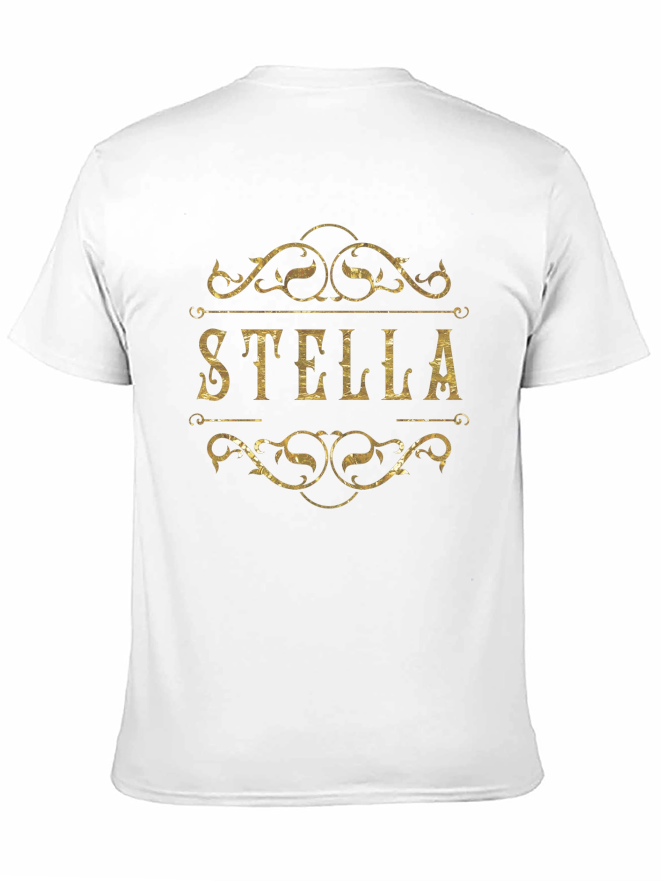 Black Stella Name Vintage Style Black T-Shirt view 11