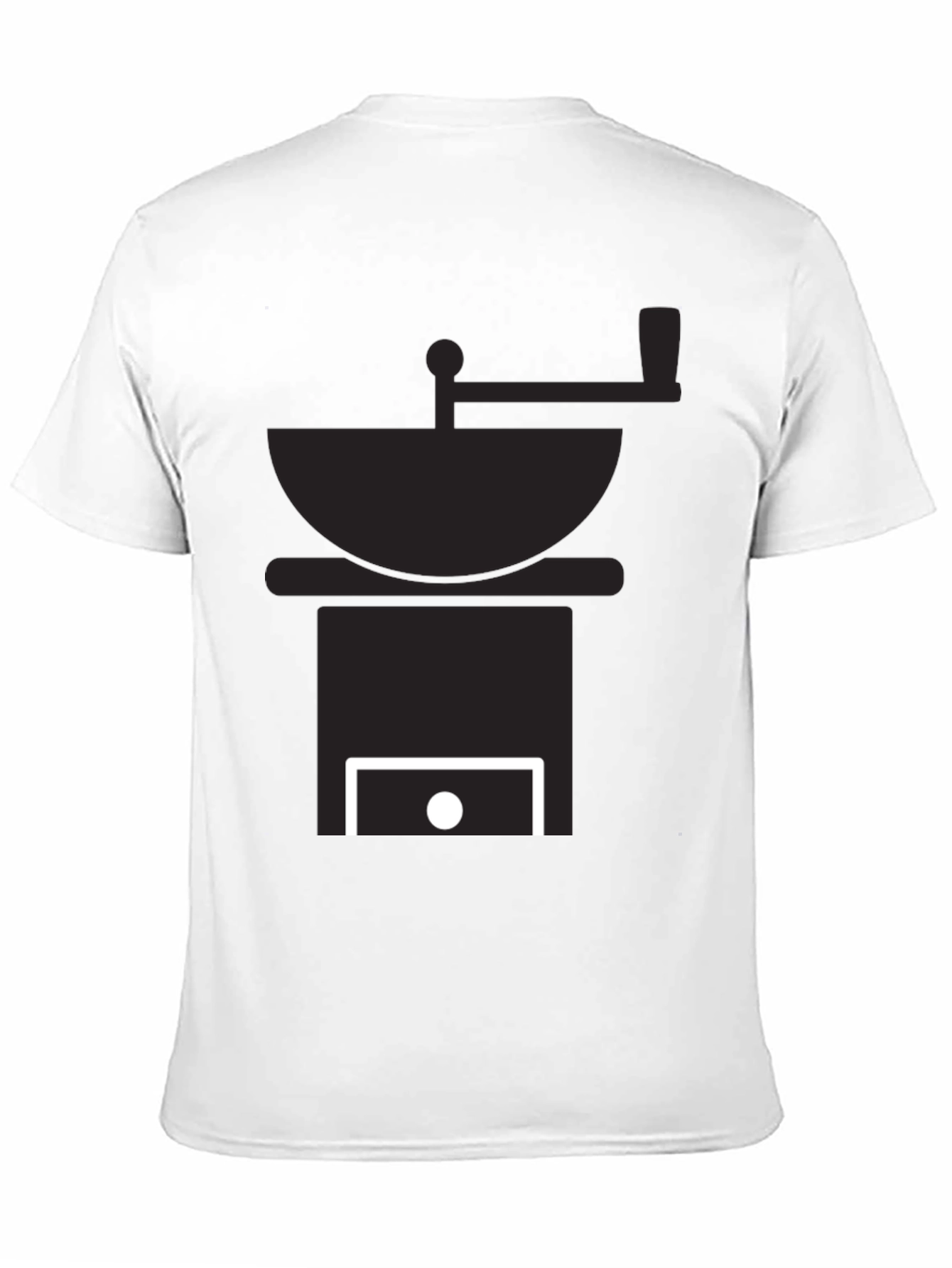 Black Coffee Grinder Graphic Tee - Black Cotton T-Shirt view 11