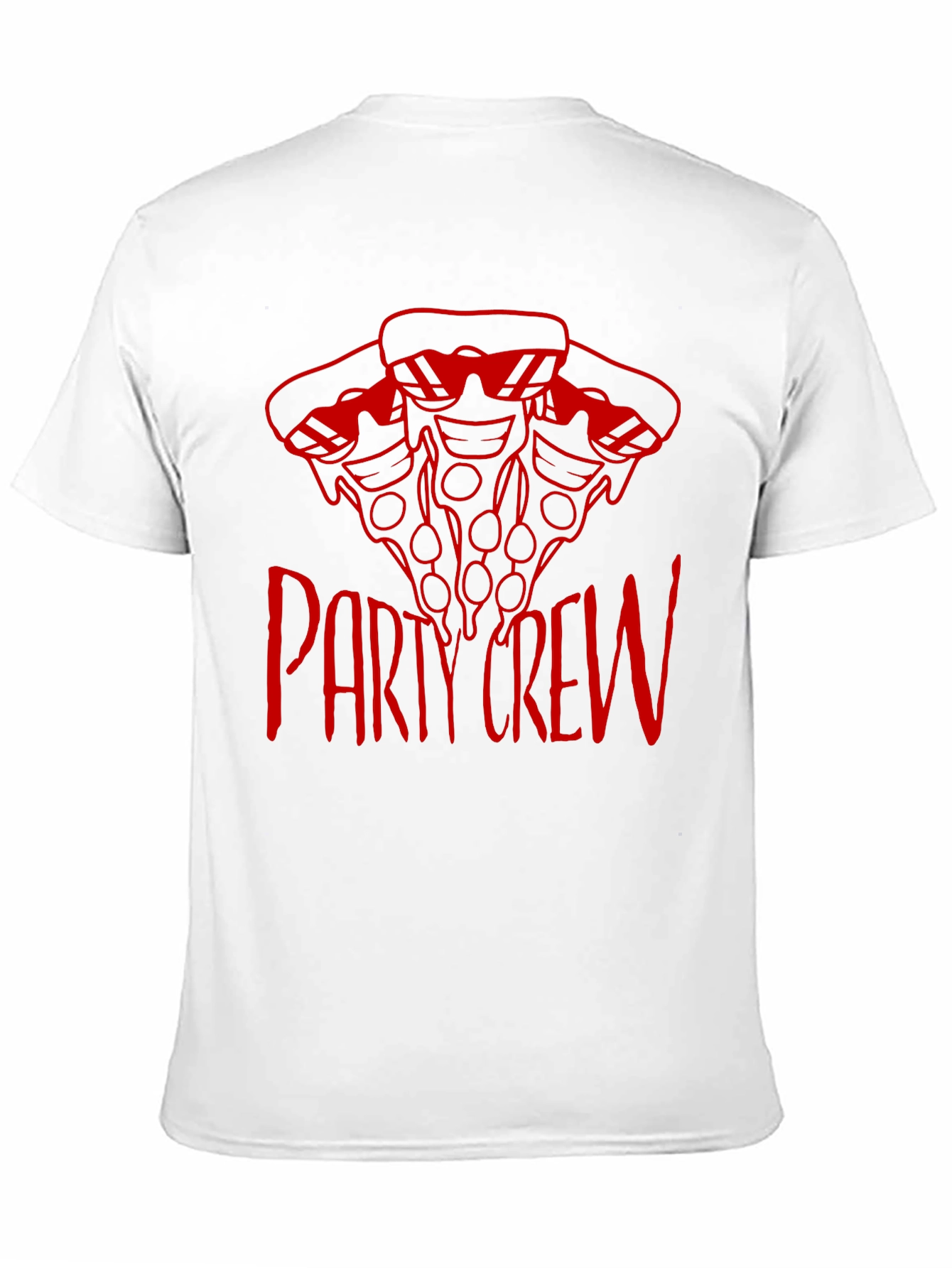 Black Pizza Party Crew T-Shirt - Cool Graphic Tee view 11