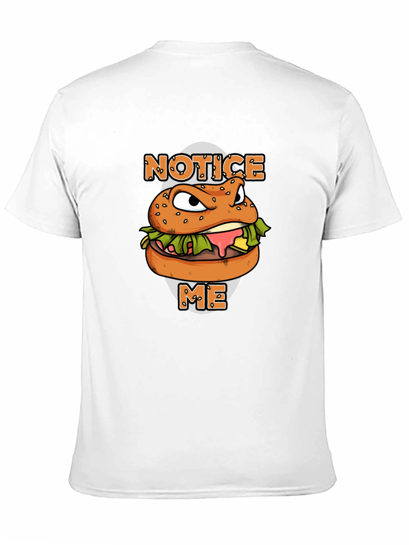 Black Notice Me Burger Graphic T-Shirt view 11