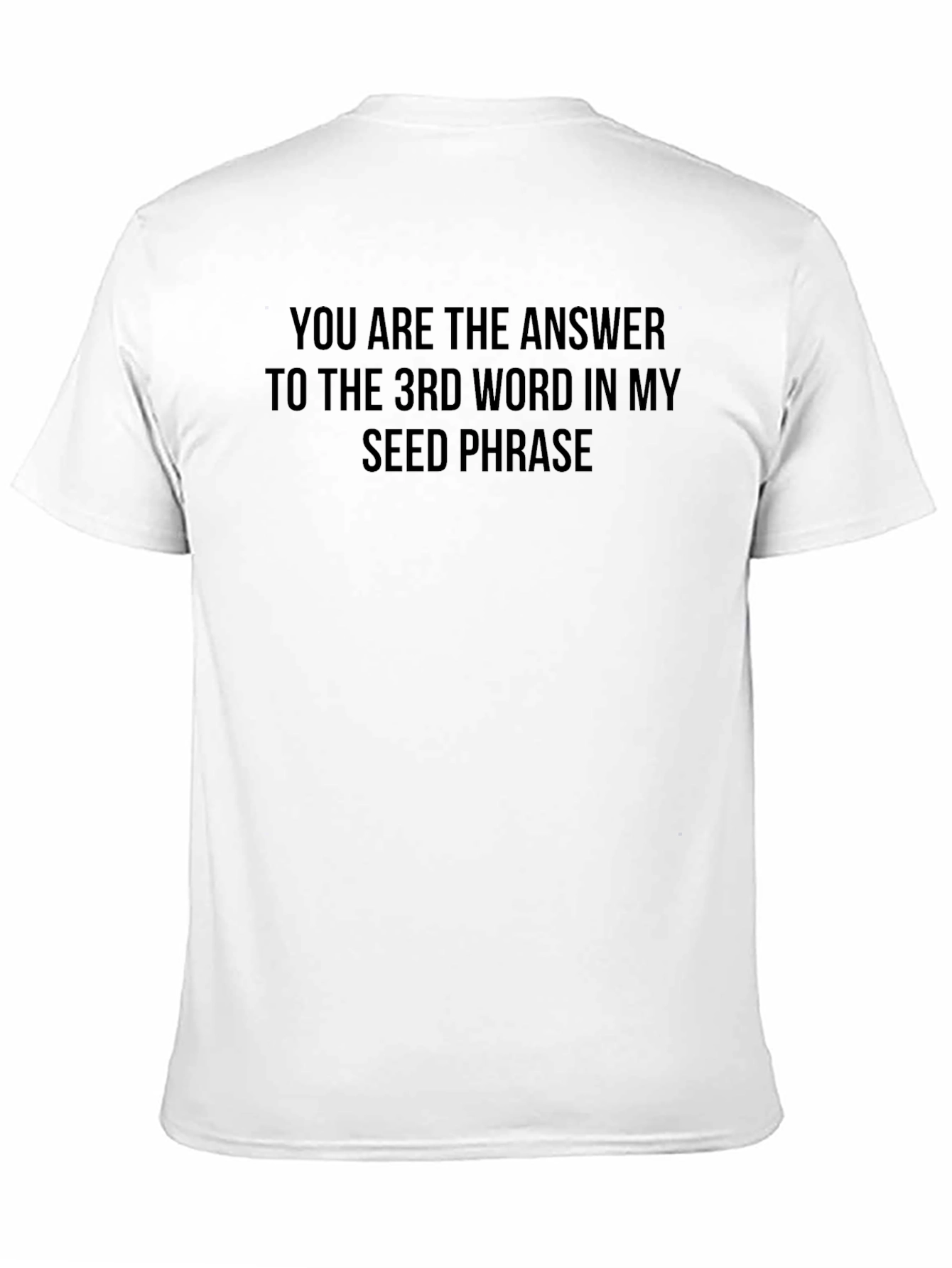 Black Crypto Seed Phrase T-Shirt view 11