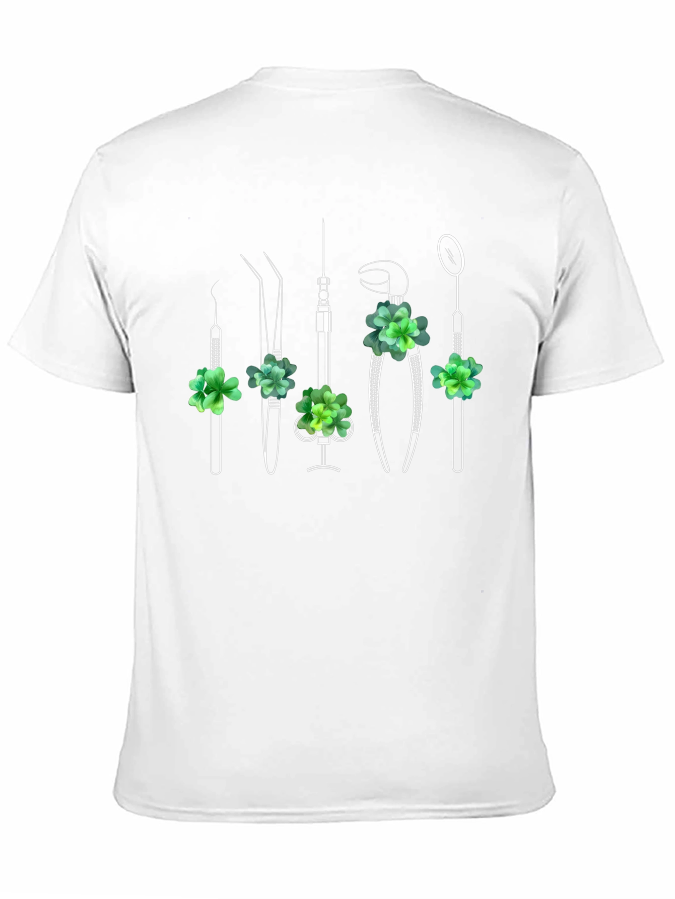 Black Dentist Tool Shamrock T-Shirt view 11