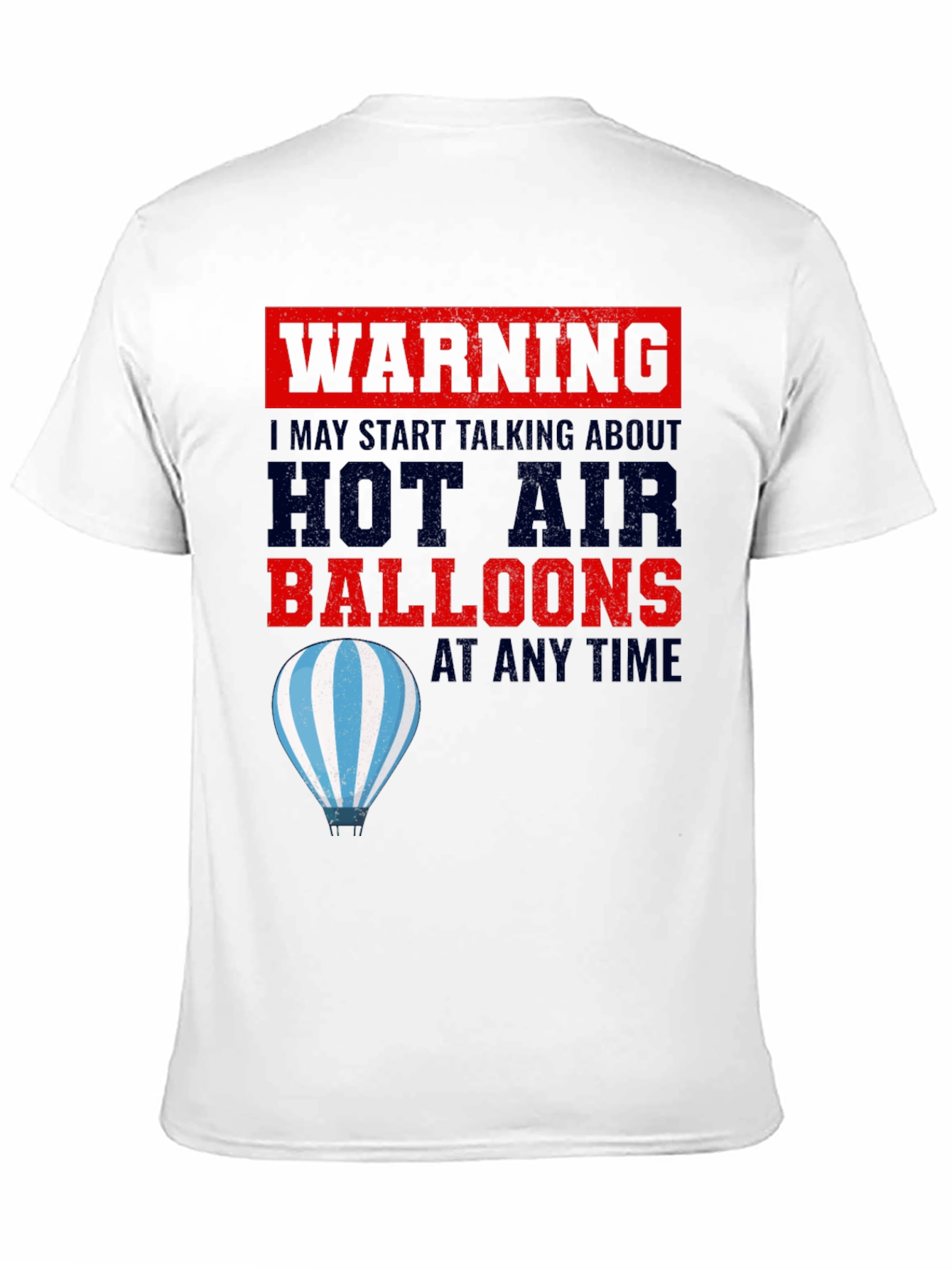 Black Warning Hot Air Balloons T-Shirt view 11