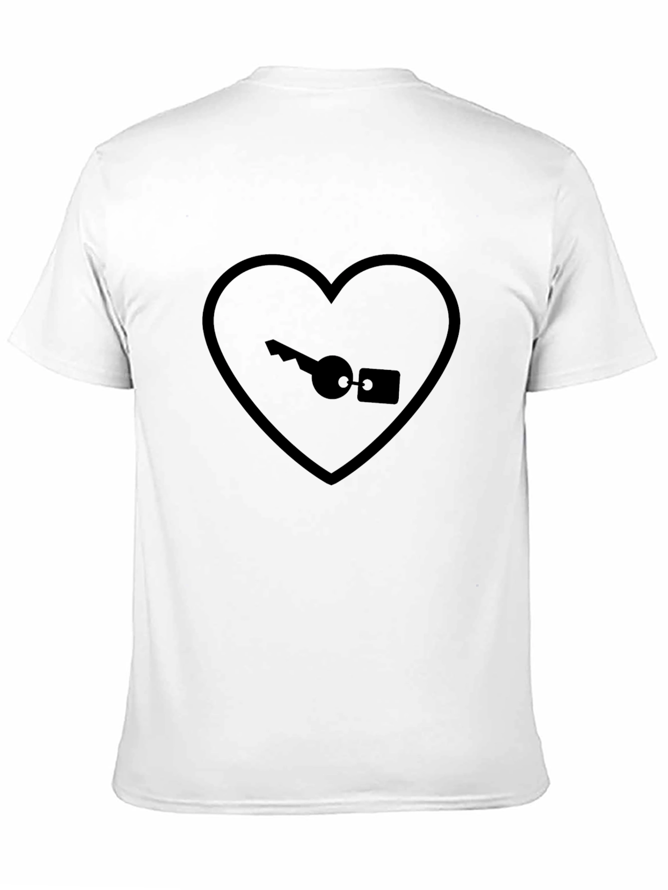 Black Heart Key Graphic T-Shirt - Unlock Your Style! view 11