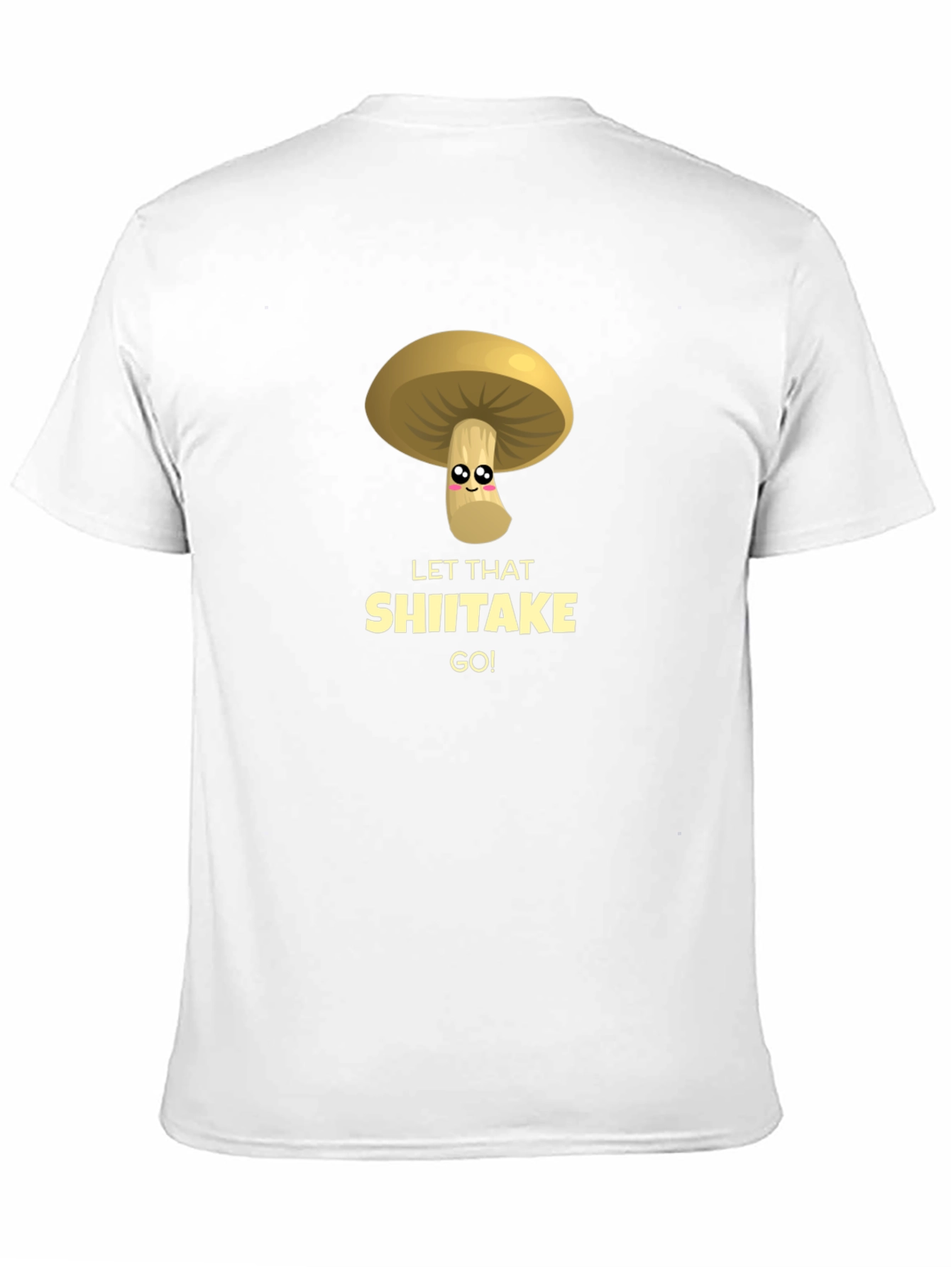 Black Funny Mushroom Shiitake Graphic T-Shirt view 11