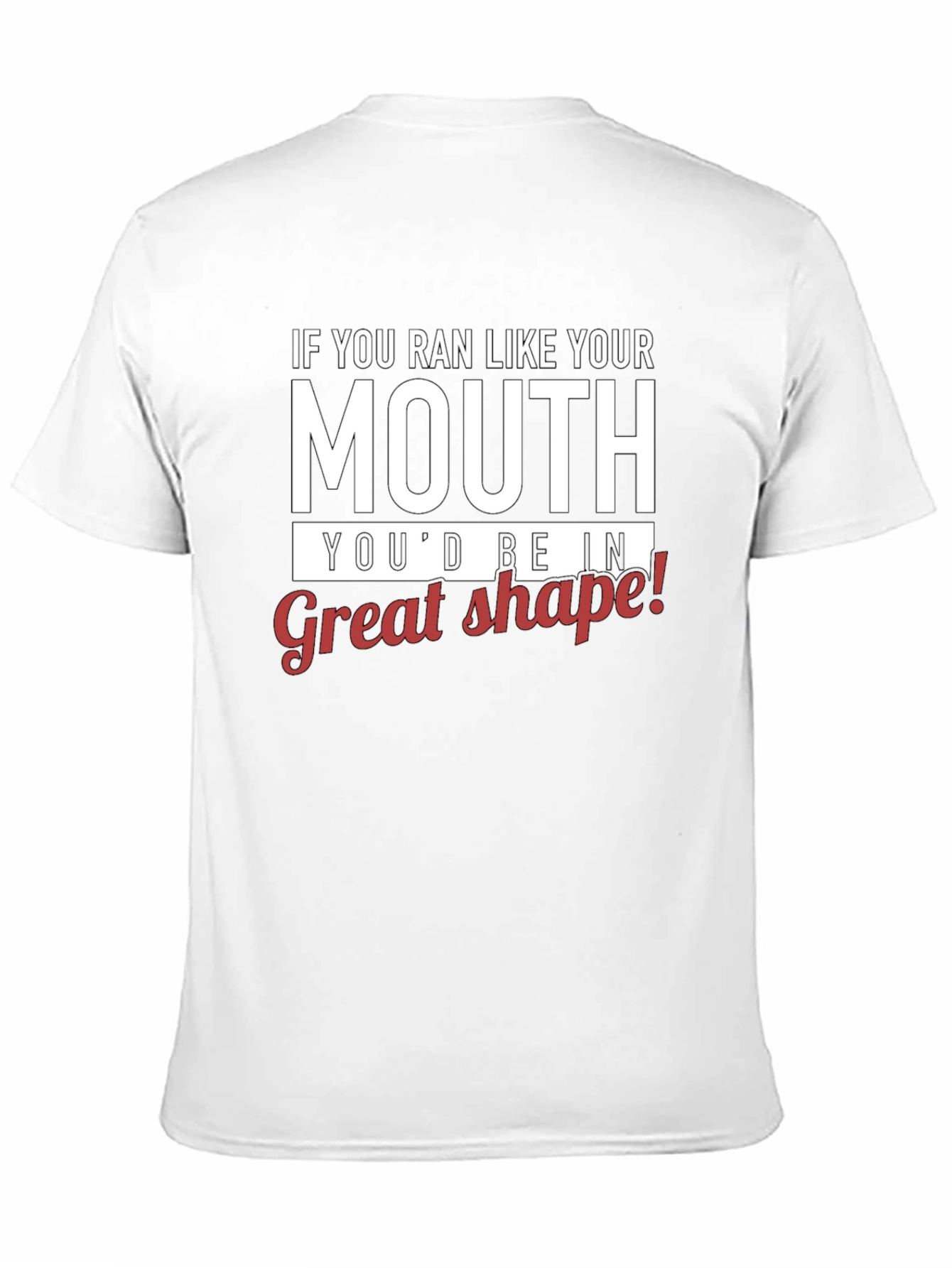 Black Humorous "Run Like Your Mouth" Graphic T-Shirt view 11