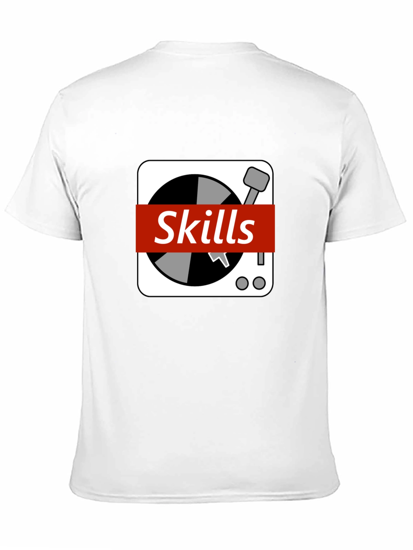 Black Skills DJ Turntable Graphic T-Shirt - Black view 11
