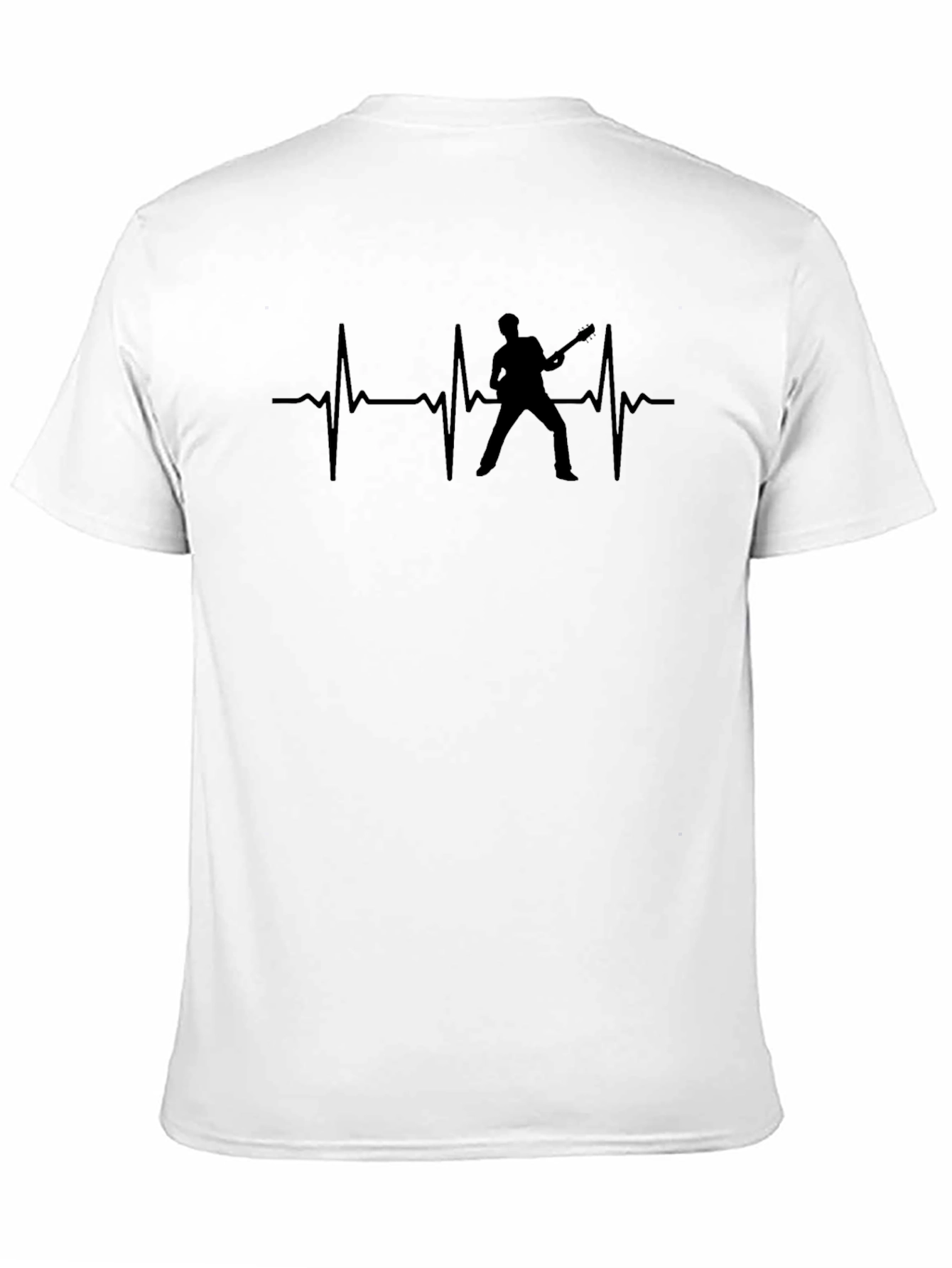 Black Guitarist Heartbeat Graphic T-Shirt view 11