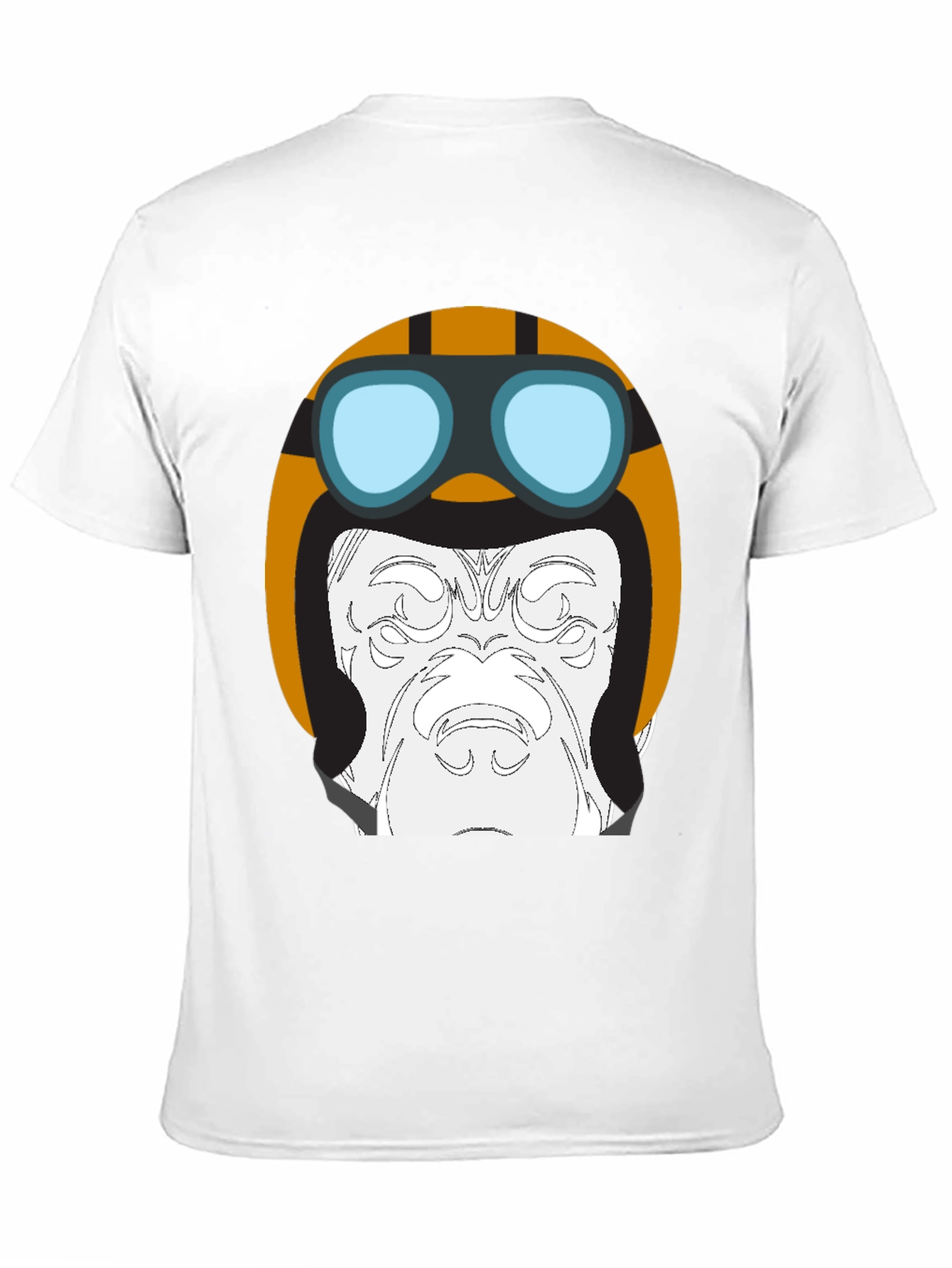 Black Cool Pilot Gorilla Graphic T-Shirt view 11