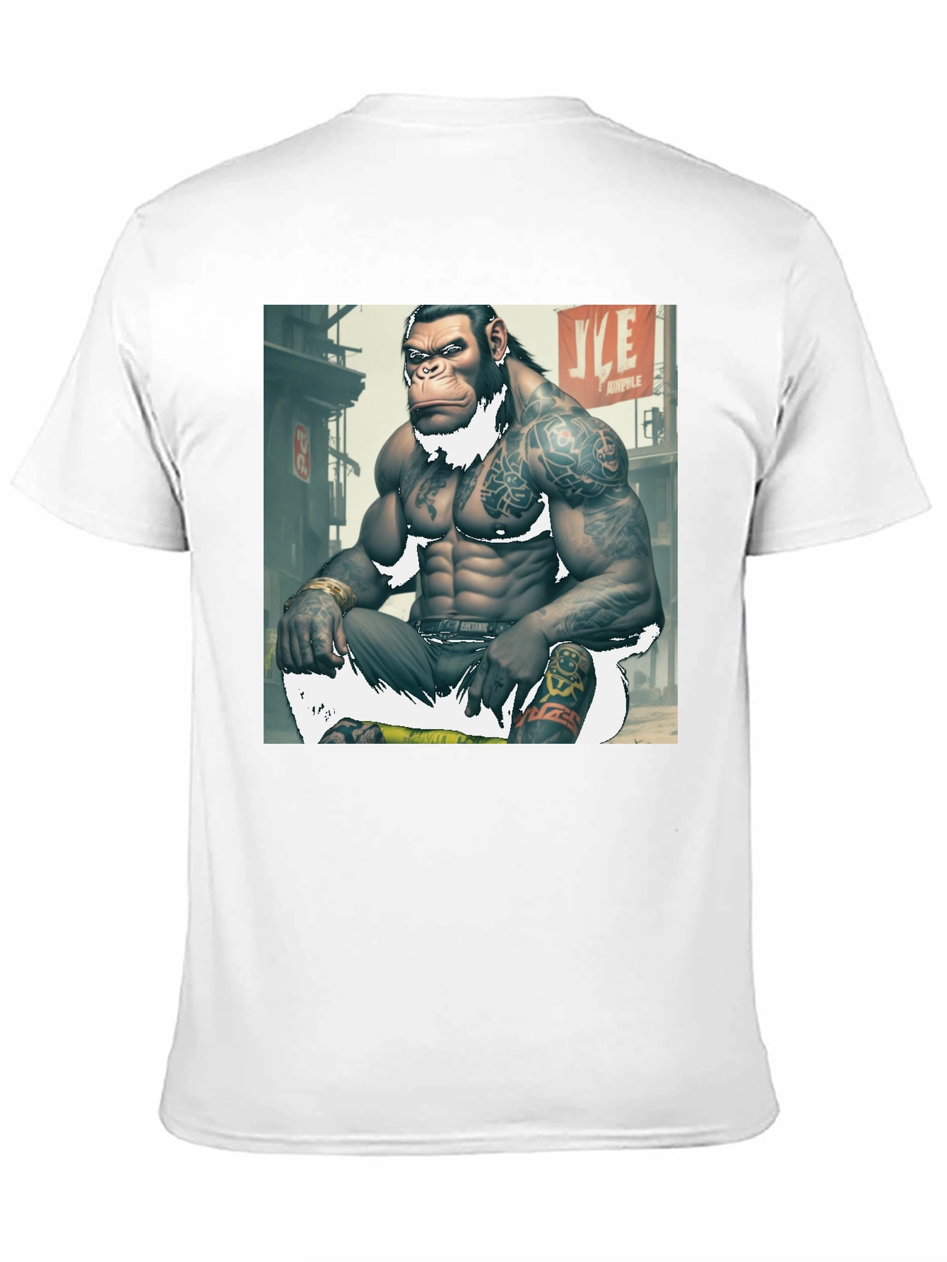 Black Tattooed Gorilla Graphic Tee - Urban Ape Style view 11