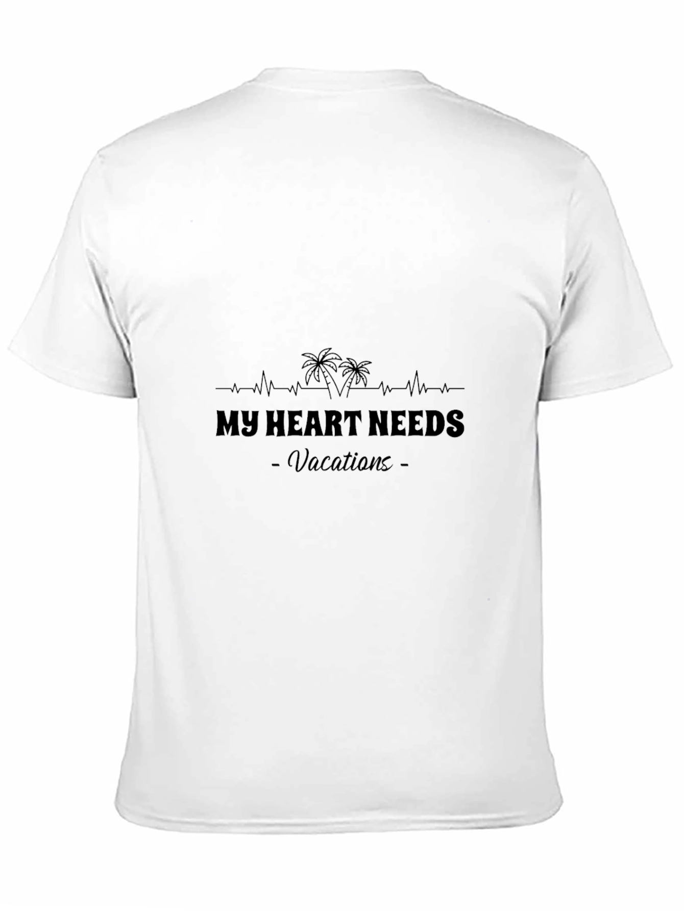 Black My Heart Needs Vacations T-Shirt view 11