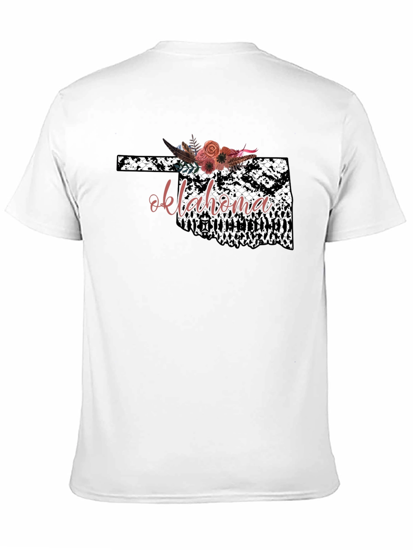 Black Oklahoma Floral Graphic Tee - Stylish State Pride view 11