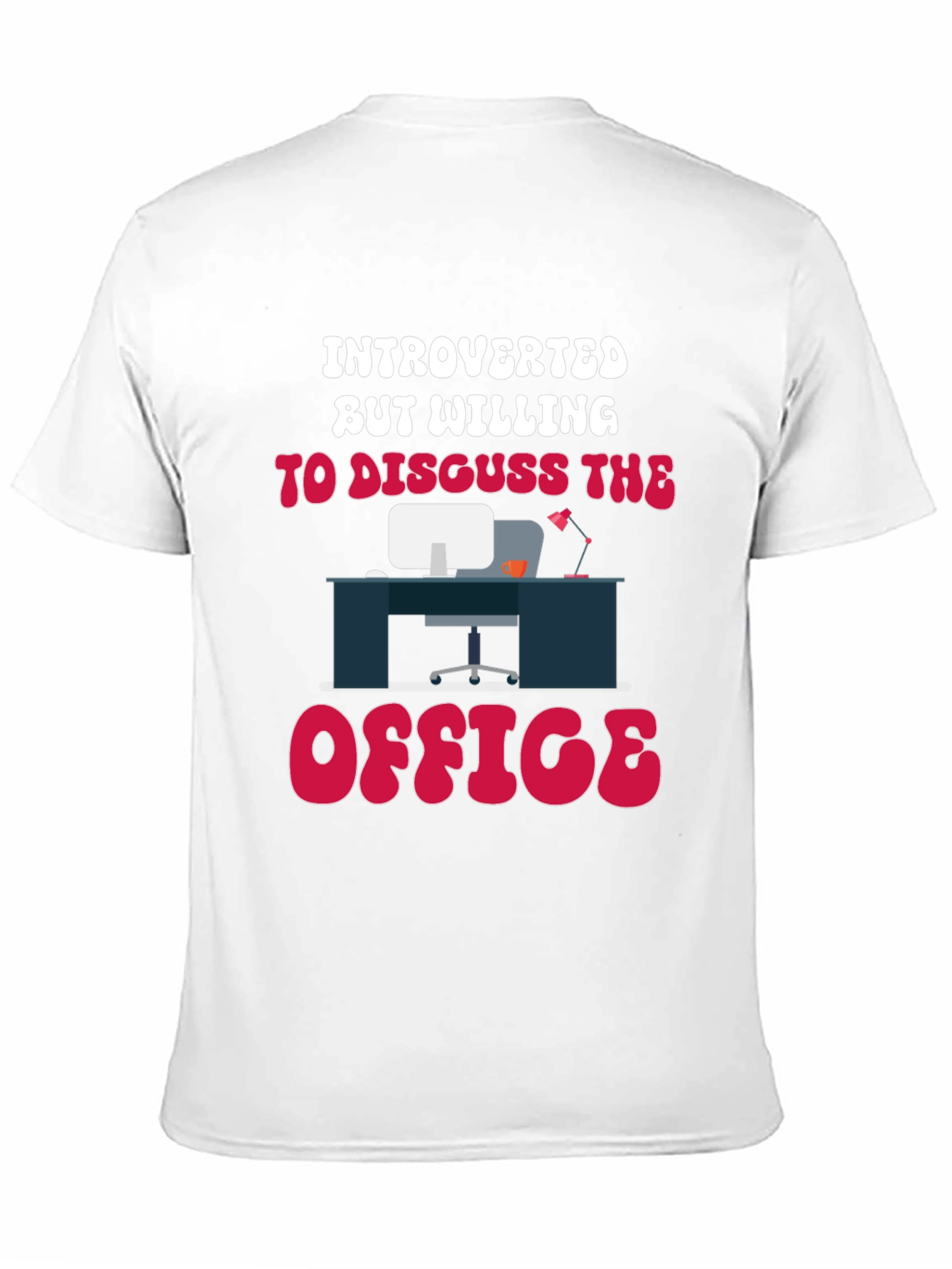 Black Introverted Office T-Shirt view 11