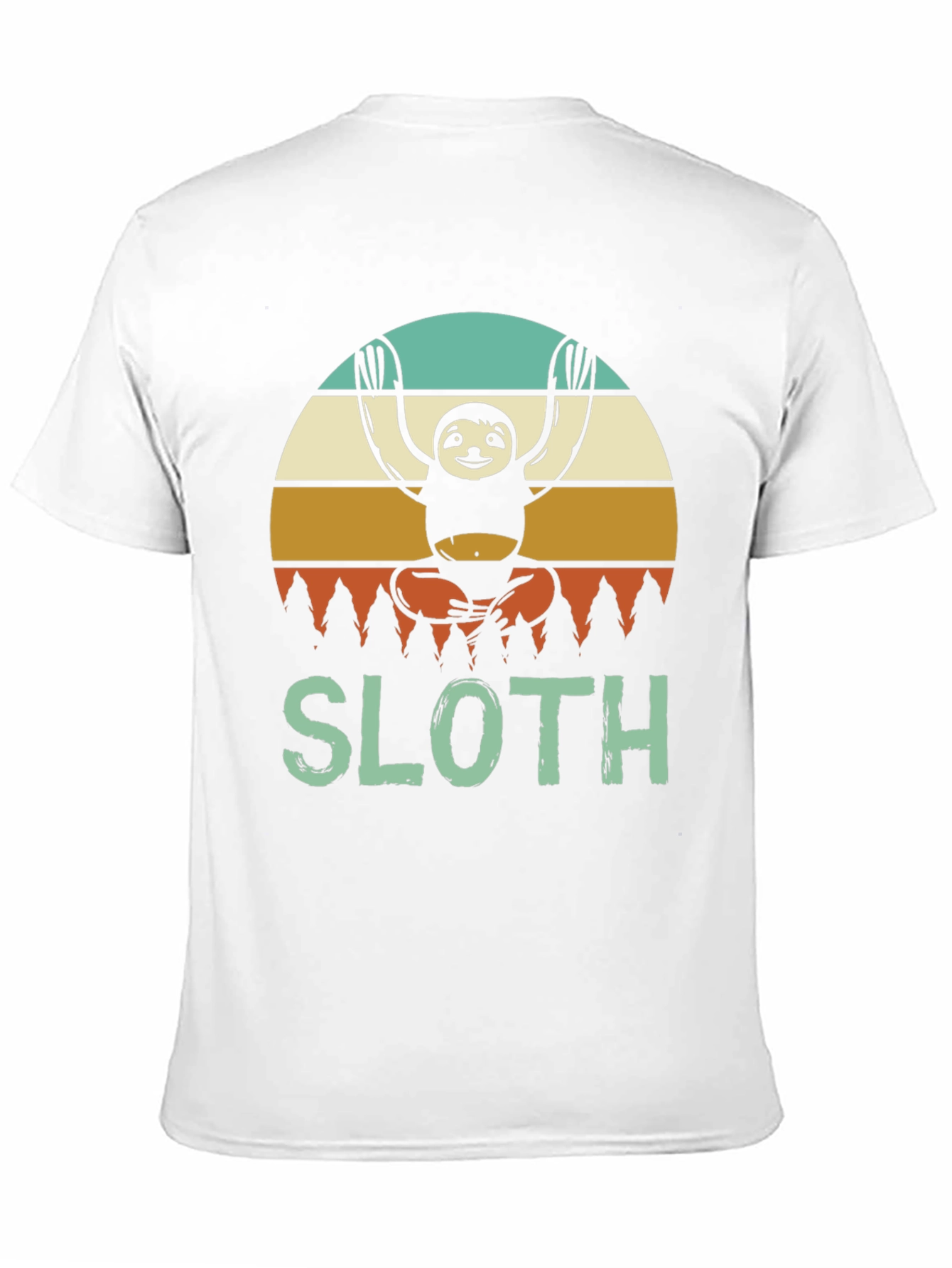 Black Meditating Sloth Graphic T-Shirt view 11