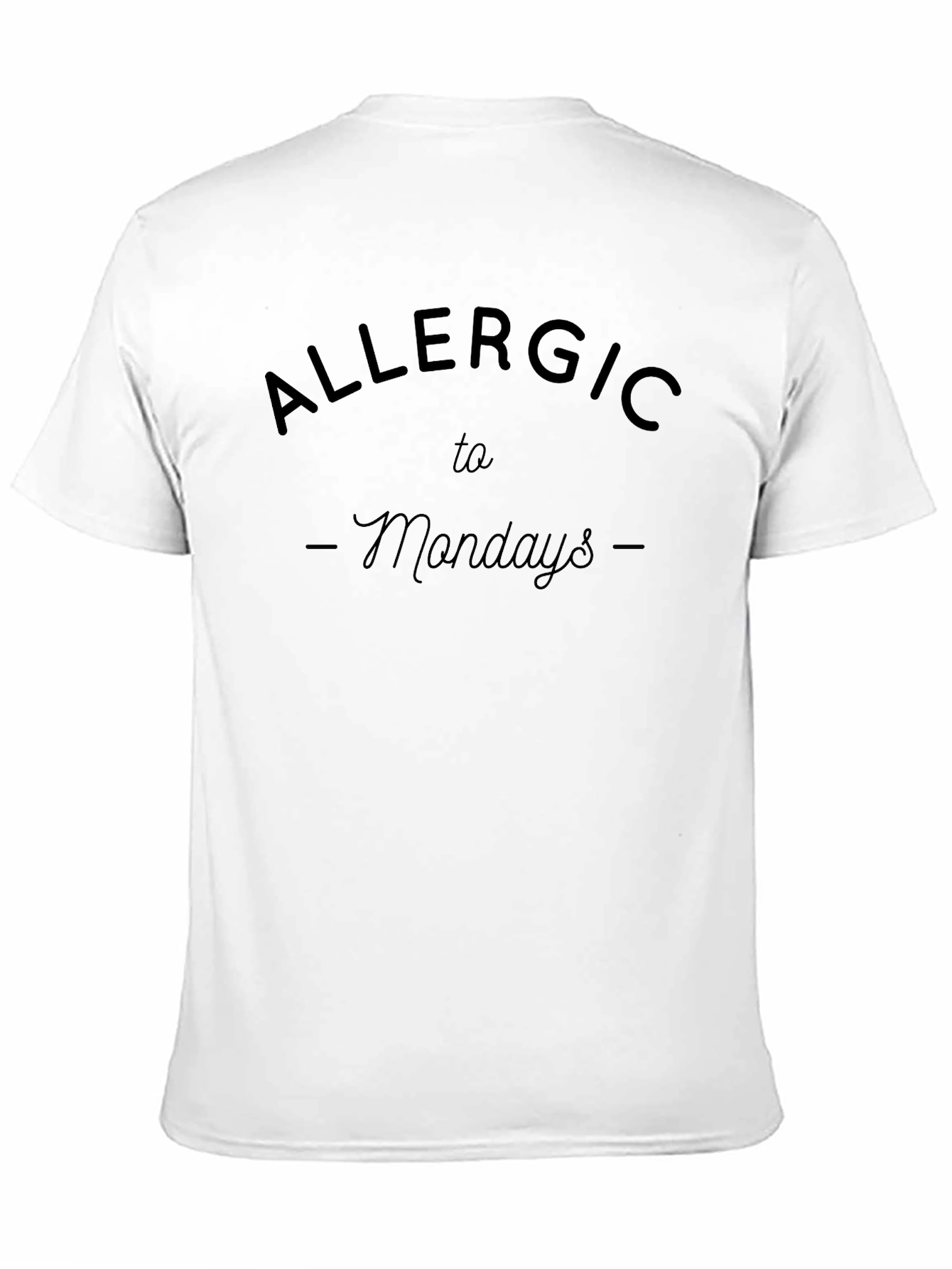 Black Allergic to Mondays Graphic Tee - Black Casual T-Shirt view 11