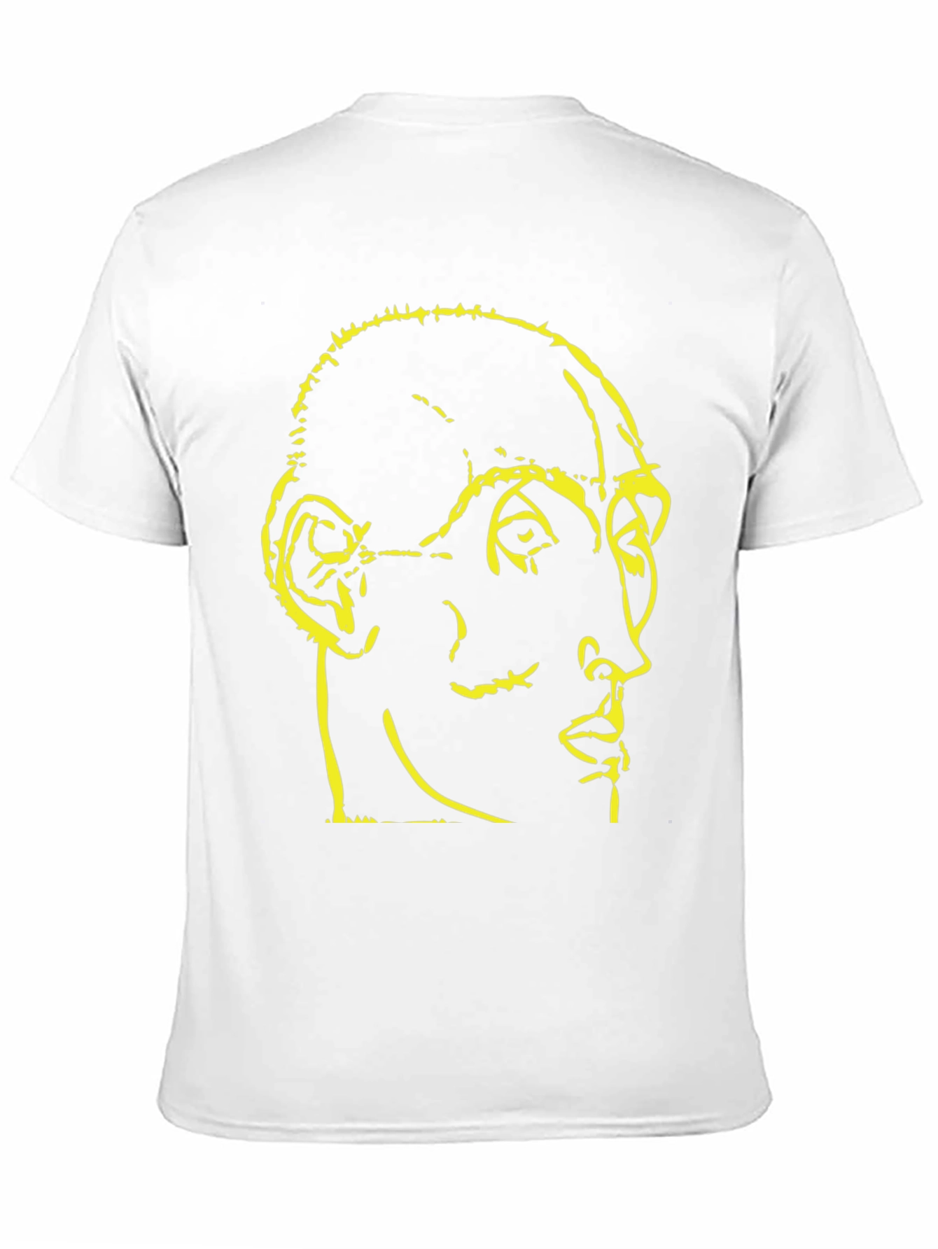 Black Abstract Face Graphic Black T-Shirt view 11