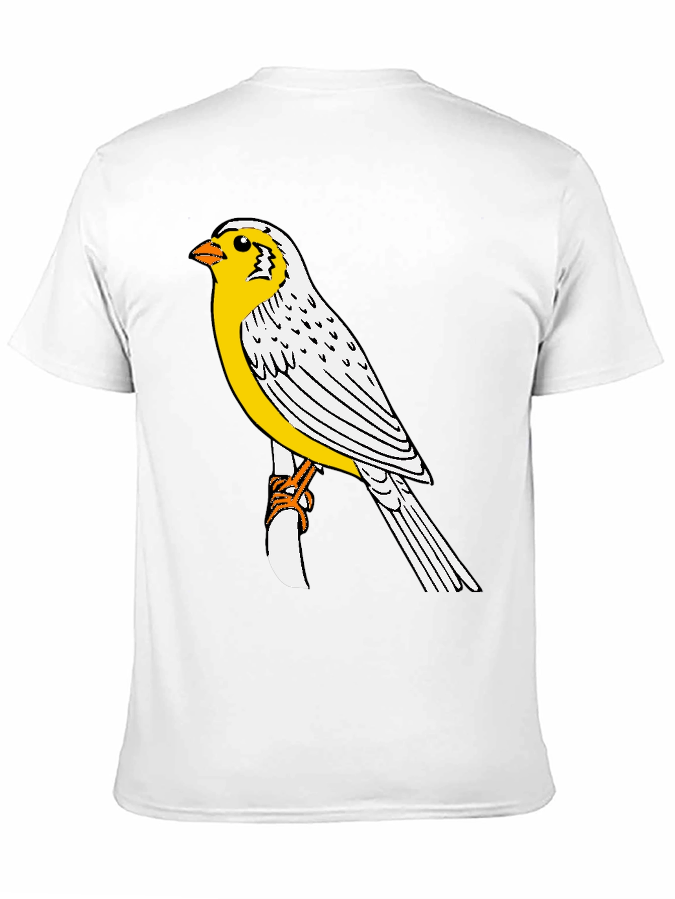 Black Canary Bird Graphic T-Shirt - Black Casual Tee view 11