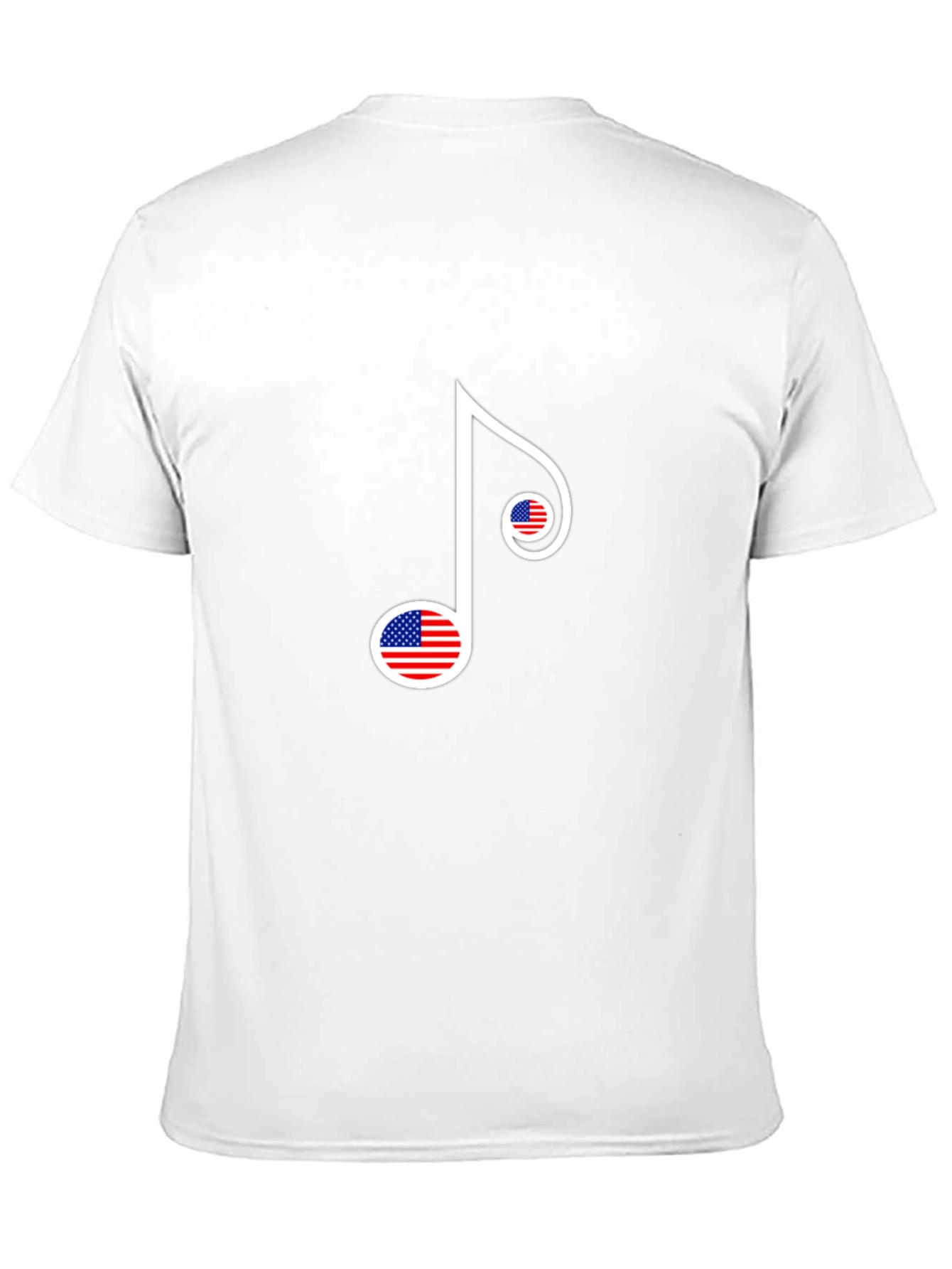 Black American Flag Music Note Graphic T-Shirt view 11
