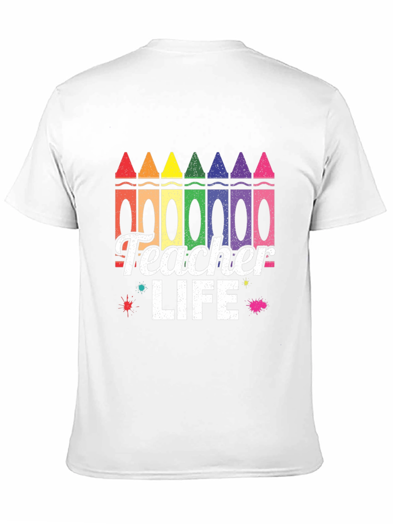 Black Teacher Life Crayon T-Shirt view 11
