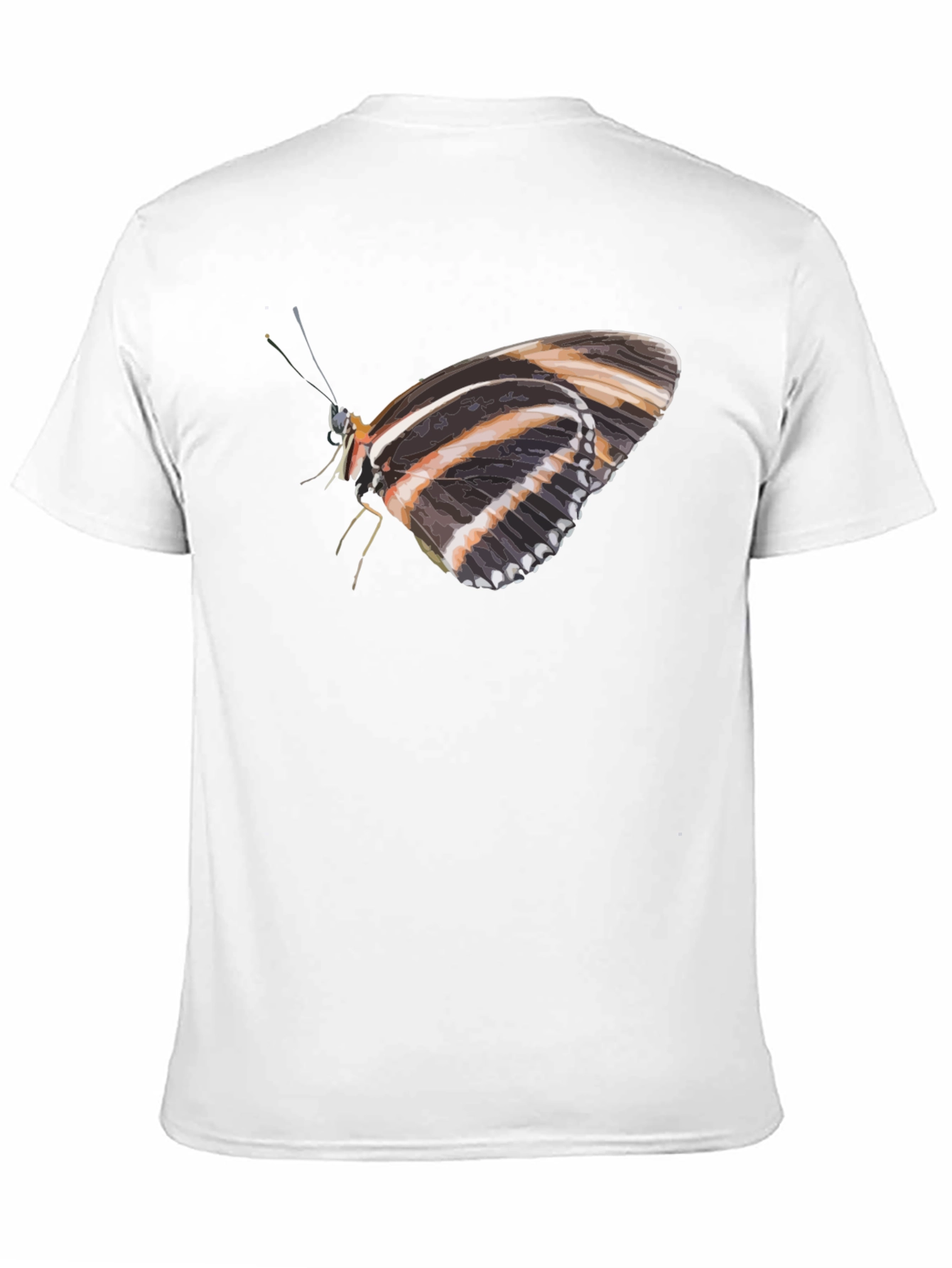 Black Butterfly Print Black T-Shirt view 11