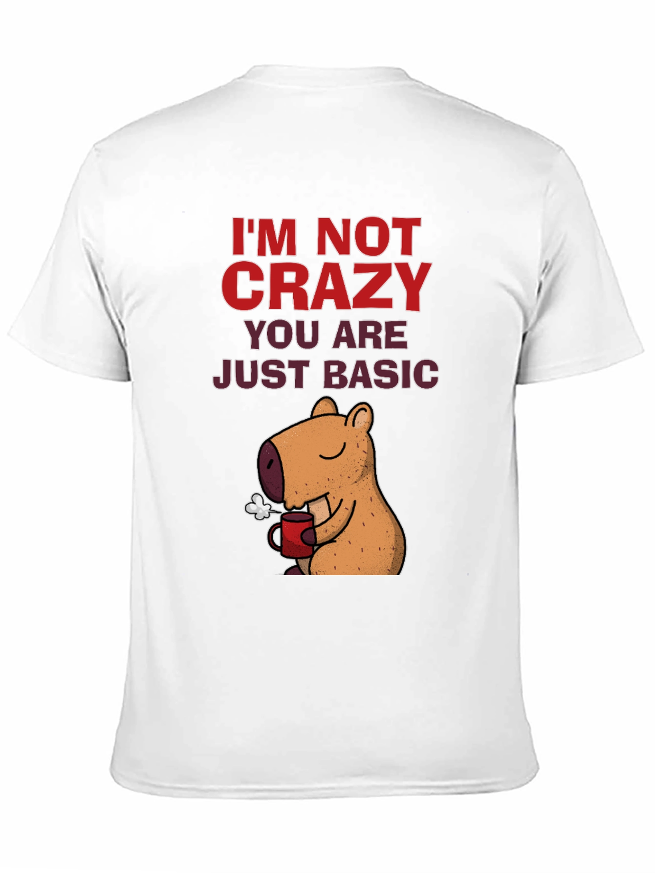 Black I'm Not Crazy Capybara T-Shirt view 11