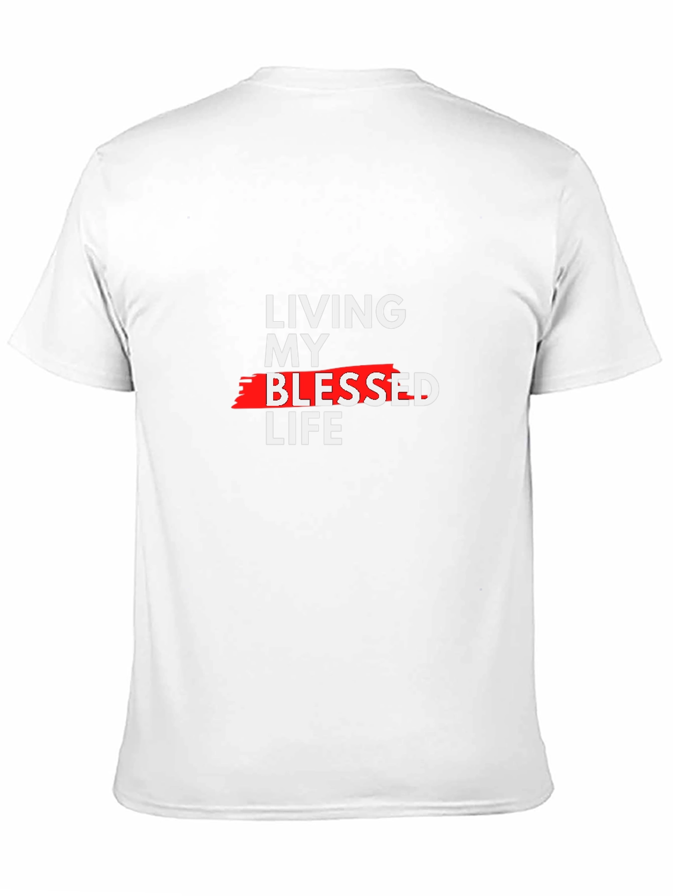 Black Blessed Life Graphic Tee - Black Cotton T-Shirt view 11