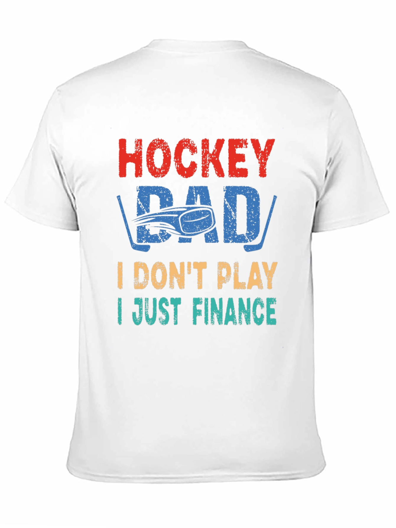 Black Hockey Dad T-Shirt - I Just Finance view 11