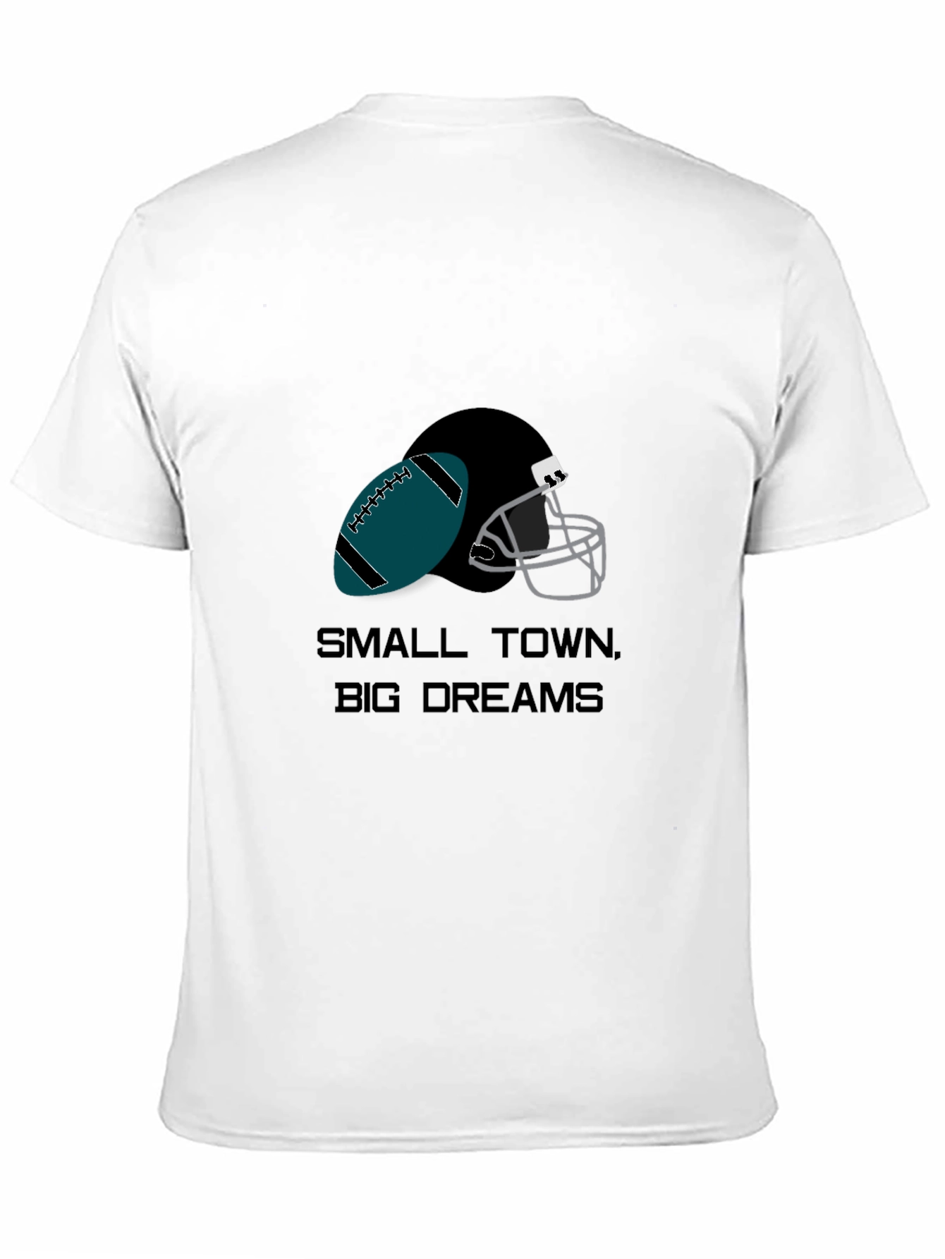 Black Small Town Big Dreams Football Graphic Tee view 11