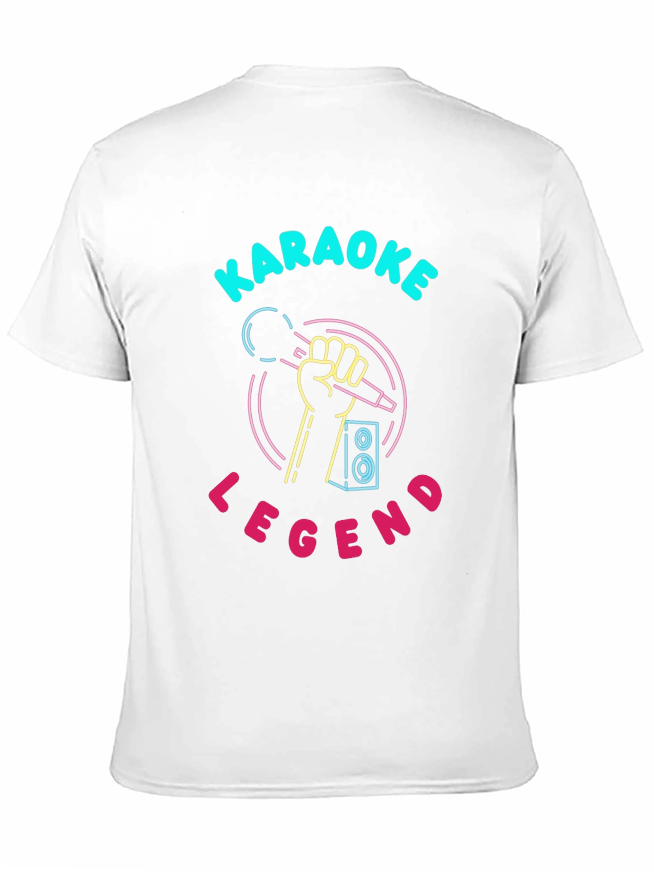 Black Karaoke Legend T-Shirt - Neon Design view 11